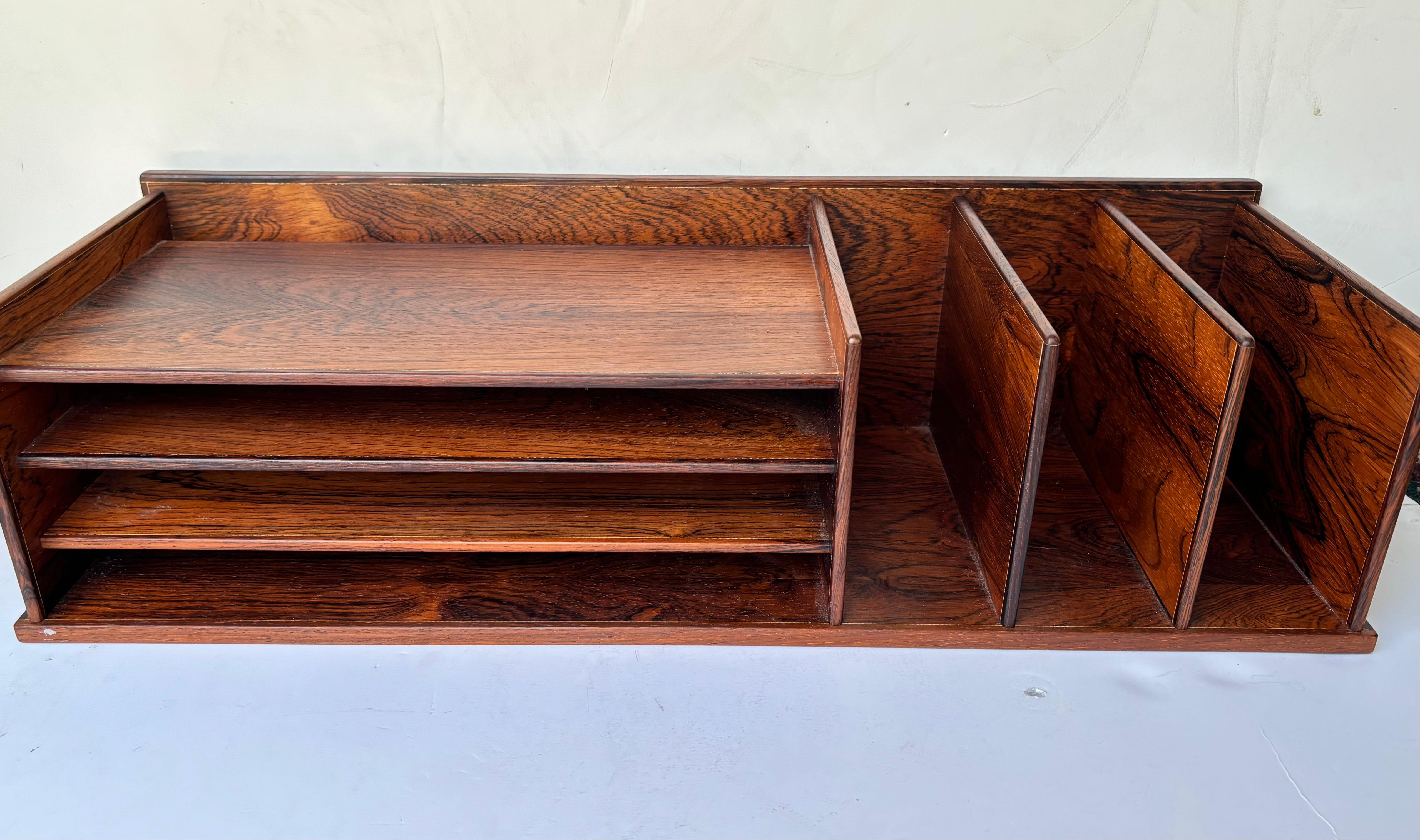 Nice organizer made. out of rosewood , very well crafted and designed by Georg Petersen , label 
