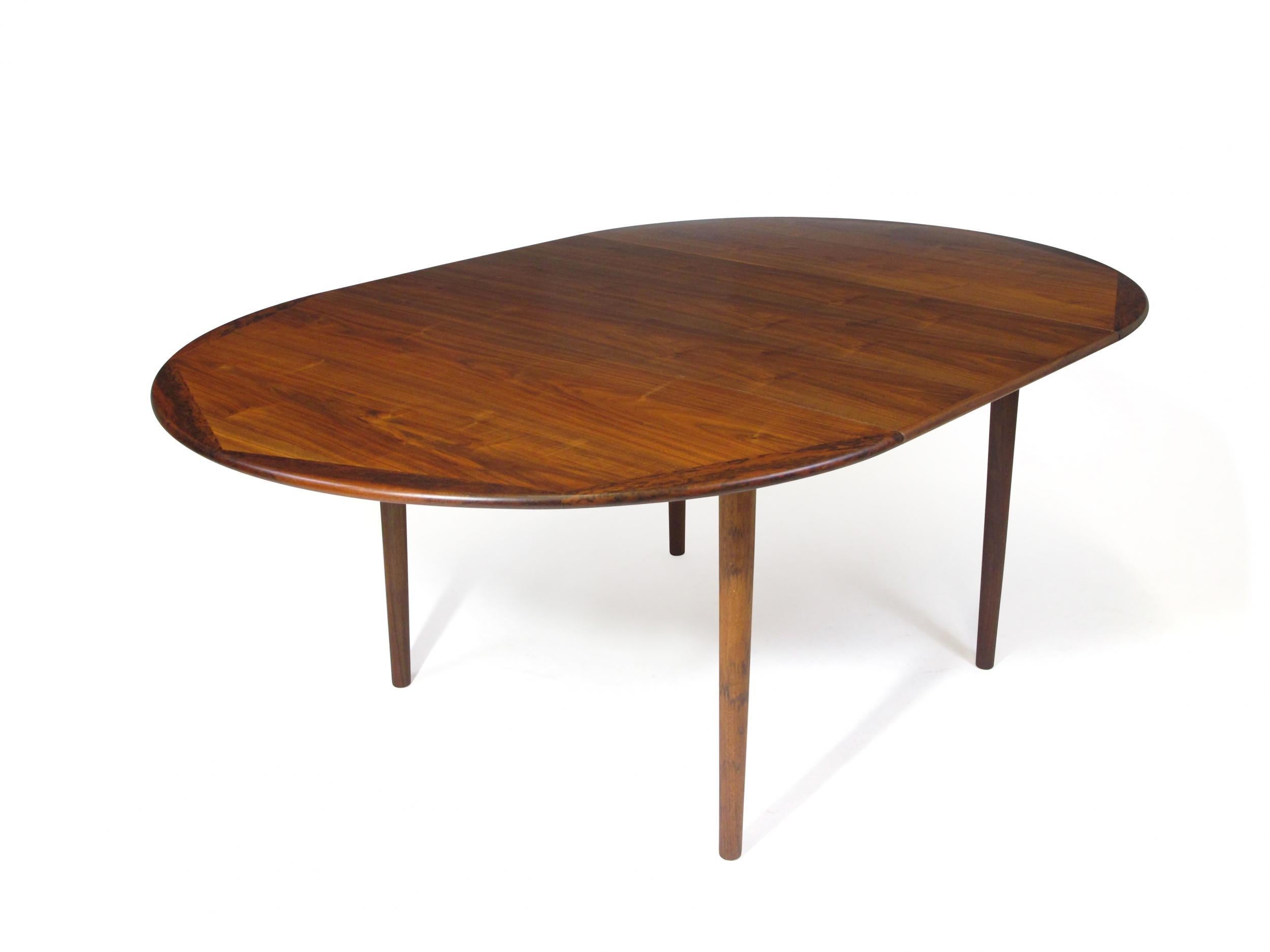 Georg Petersens Walnut Dining Table In Excellent Condition In Oakland, CA