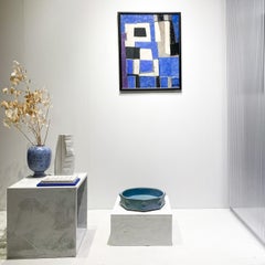 GEORG RUIJTER  geometrisches abstraktes Gemälde,  Mitte des Jahrhunderts, signiert und datiert 1961