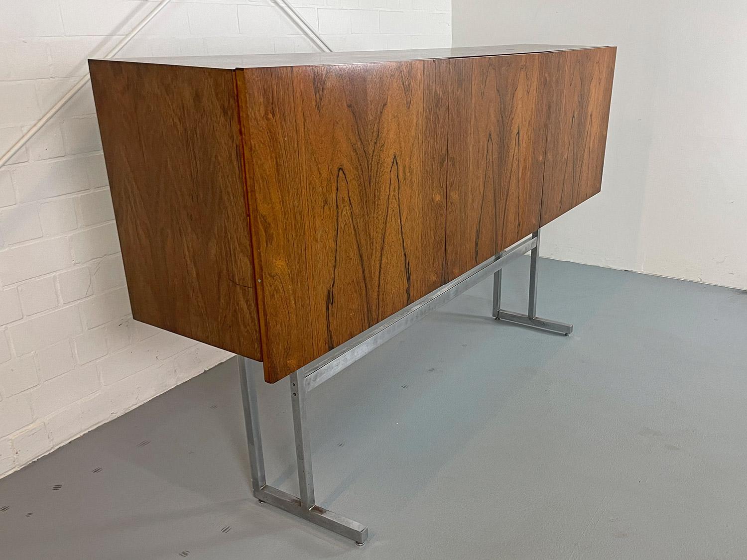 Mid-20th Century Georg Satink Credenza Wk Möbel Highboard Rosewood German 60s Design Bauhaus For Sale