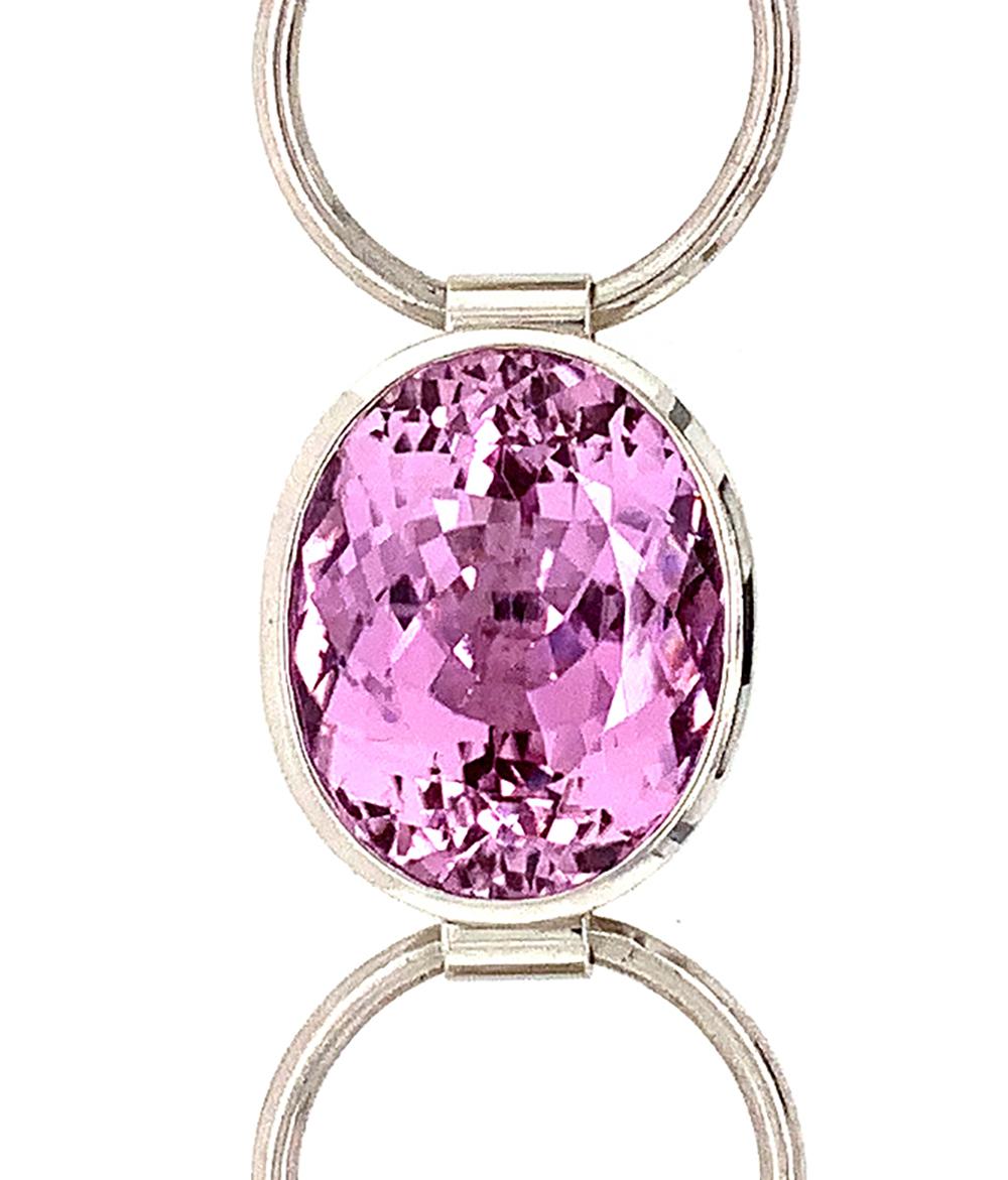 Georg Spreng - Rouge Amour Necklace Platinum 950 red pink Rubelite lilac Kunzite In New Condition For Sale In Waldstetten, DE
