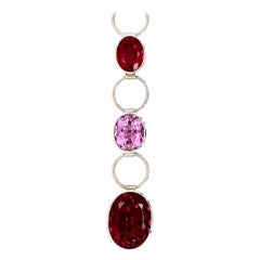 Georg Spreng - Rouge Amour Necklace Platinum 950 red pink Rubelite lilac Kunzite