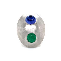Georg Spreng - Sunny Side Ring Platinum 950 Tourmaline Yellow, Tanzanite blue