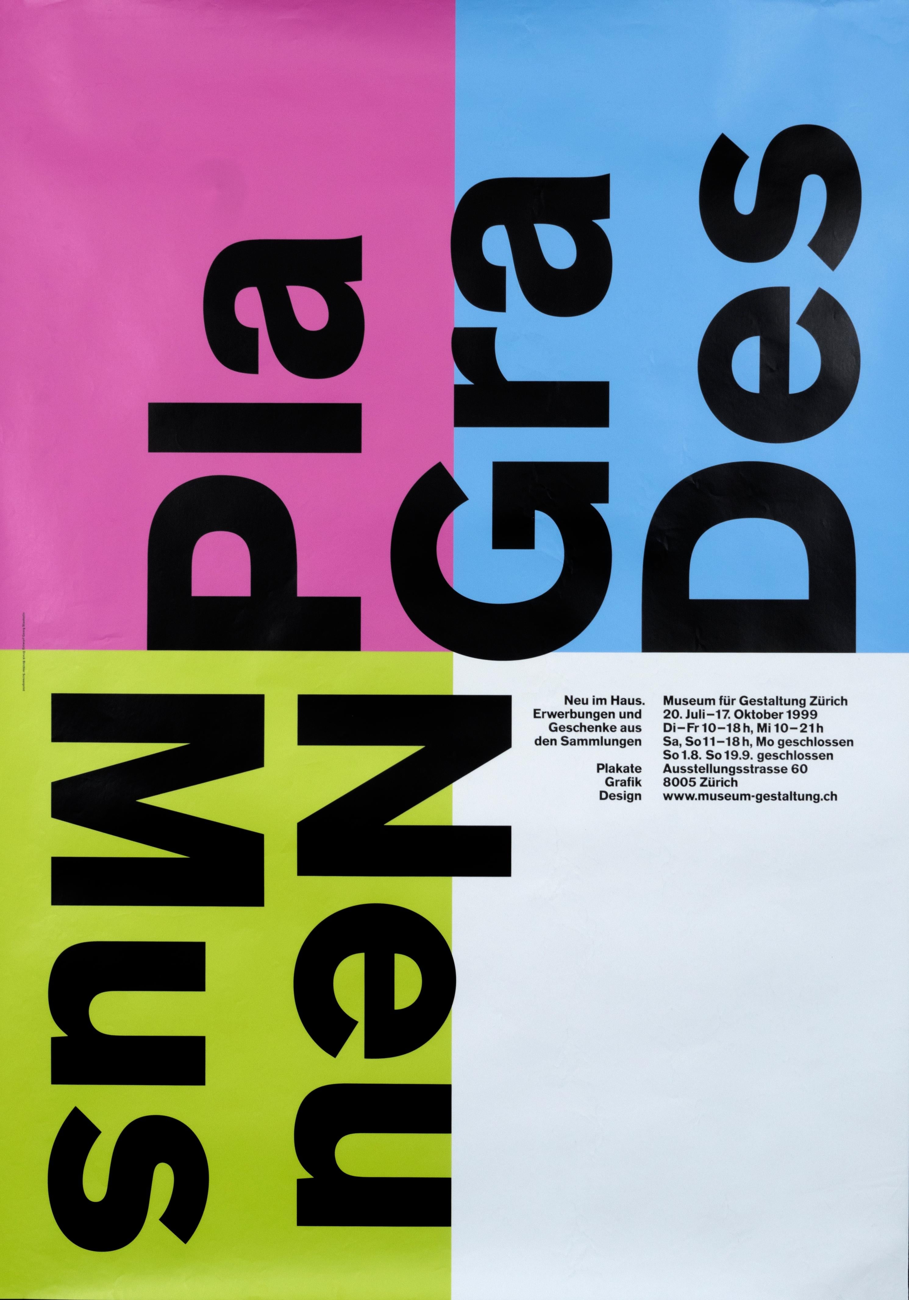 "Neu im Haus - Plakate Grafik Design" Swiss Graphic Design Exhibition Poster - Print by Georg Staehelin
