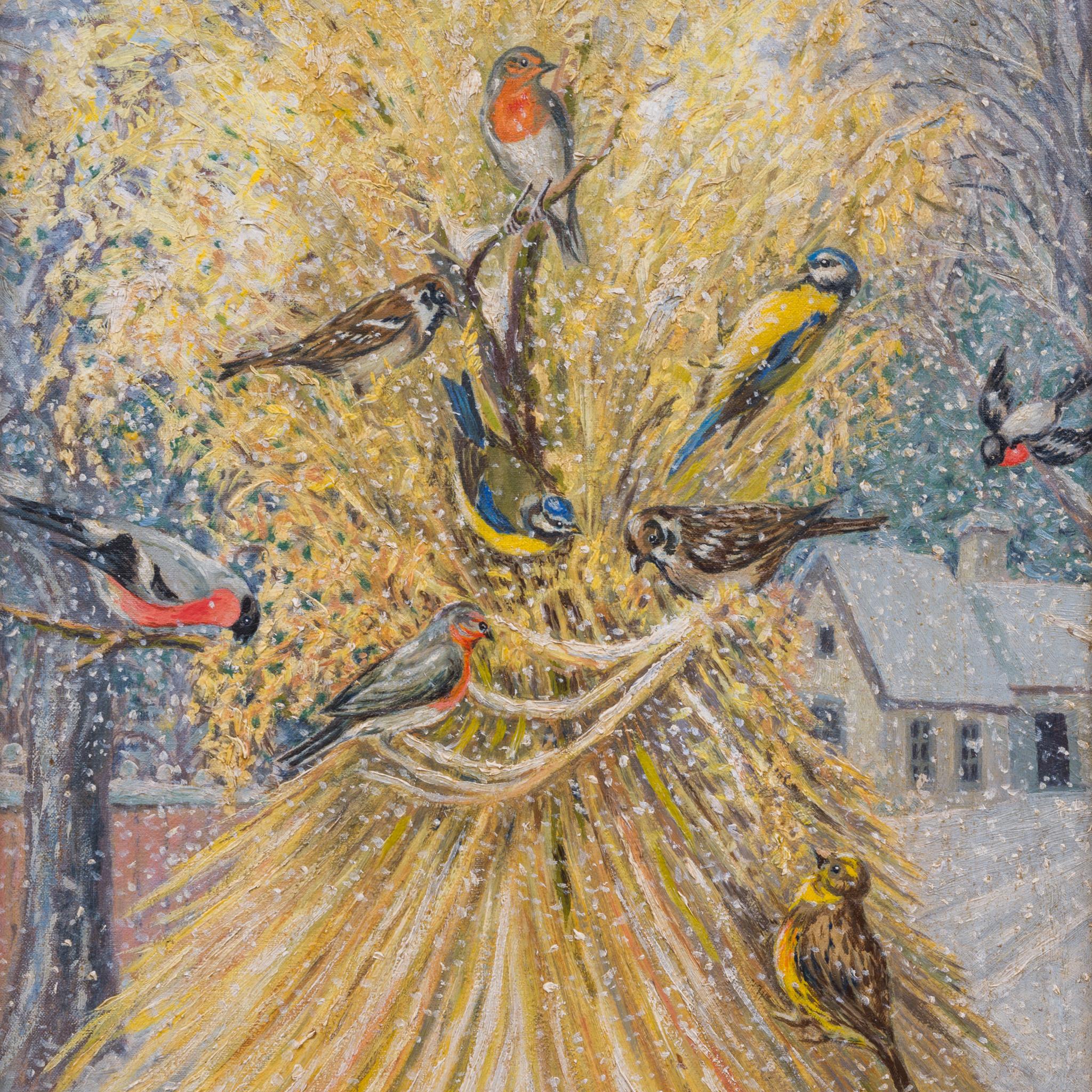 This painting, created by the Swedish artist Georg Stoopendaal (1866–1953), captures a cherished Nordic tradition: a 