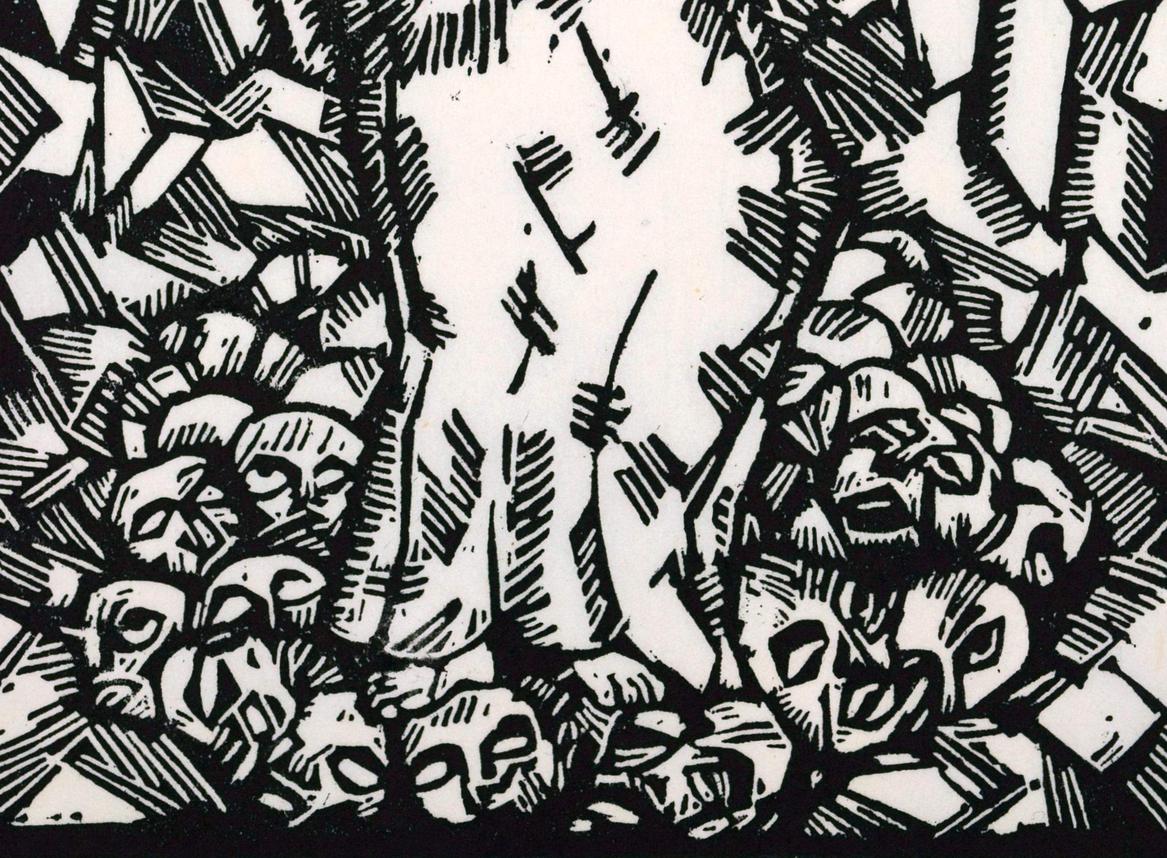 The Mother / - Violated Motherhood - - Expressionist Print by Georg Tappert