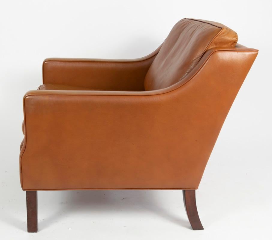 Danish Georg Teams Vintage Lounge Chair Cognac Leather, Denmark, 1960s