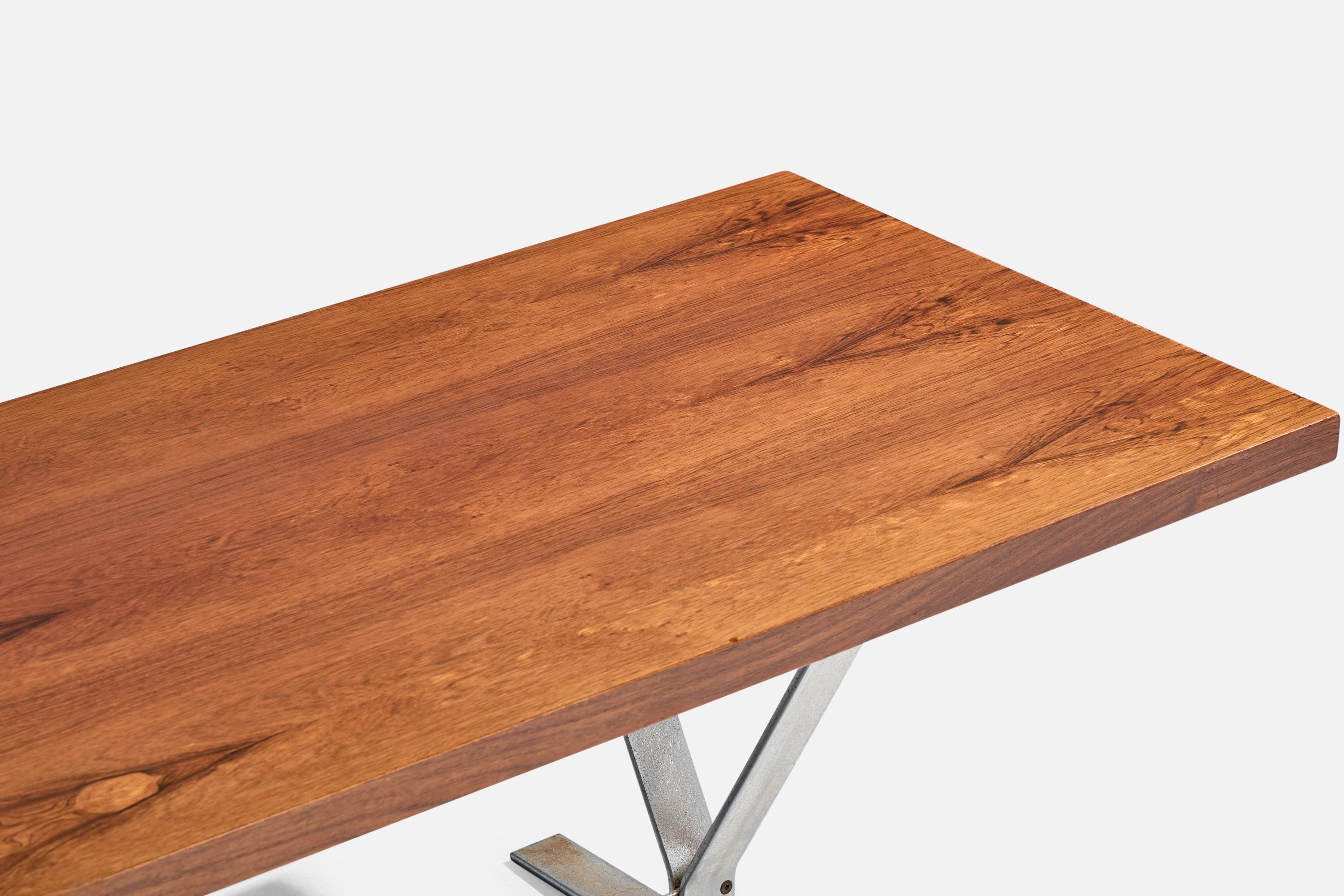 Georg Thams, table basse, bois de rose, acier, Danemark, années 1960 Bon état - En vente à High Point, NC