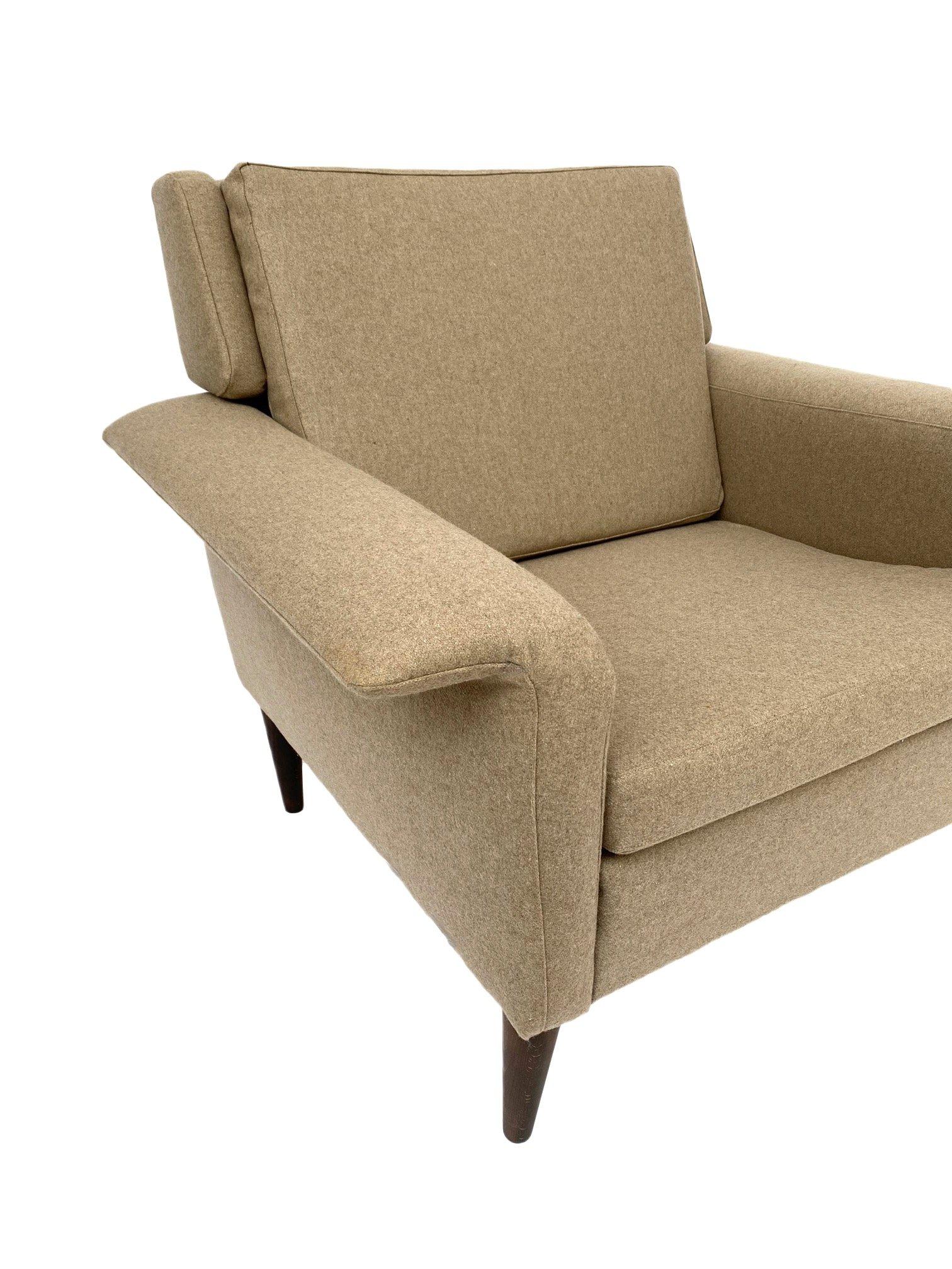 Georg Thams Kvalitet Beige Wool Club Armchair Mid-Century Chair 1960s Danish  1