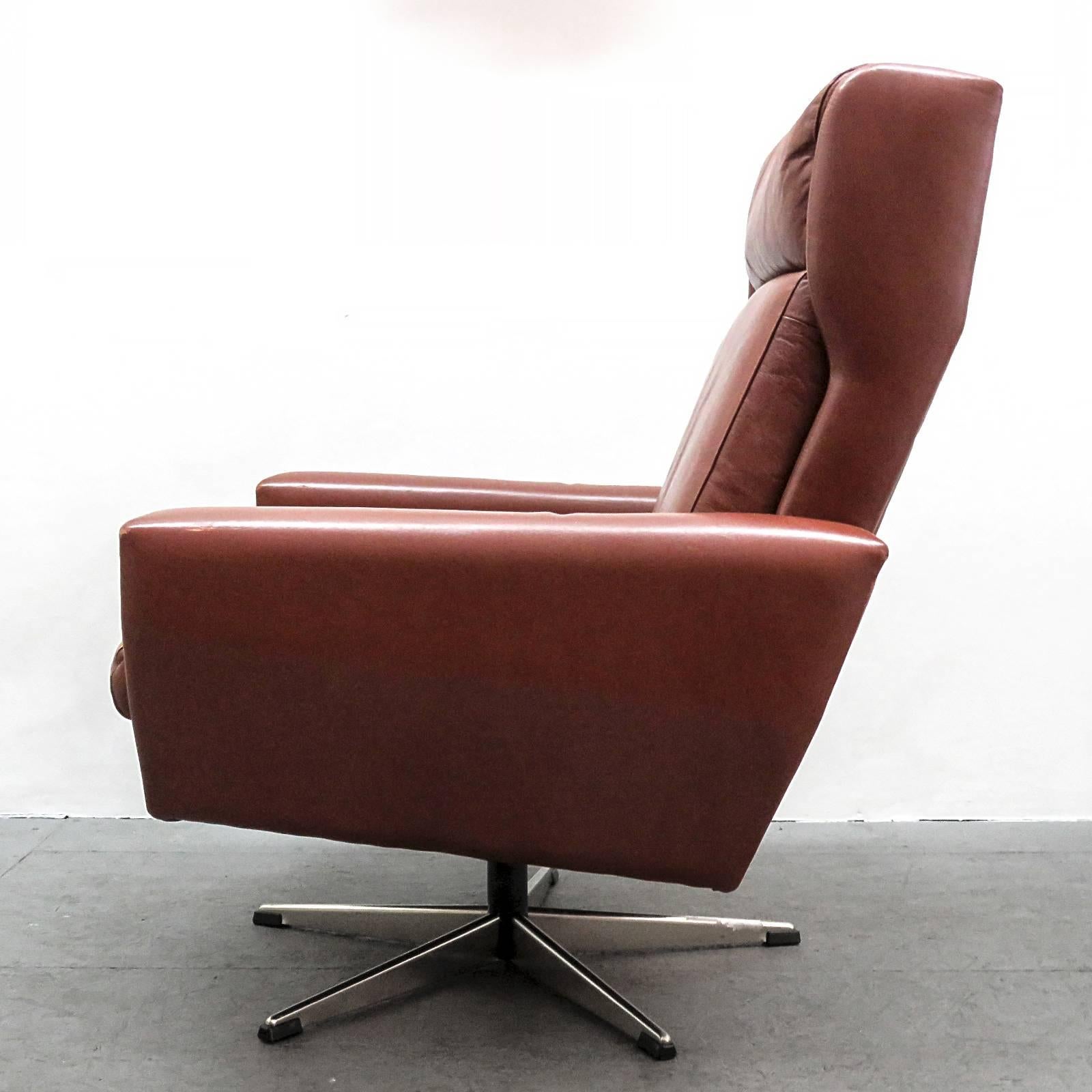 Scandinavian Modern Georg Thams Leather Lounge Chair