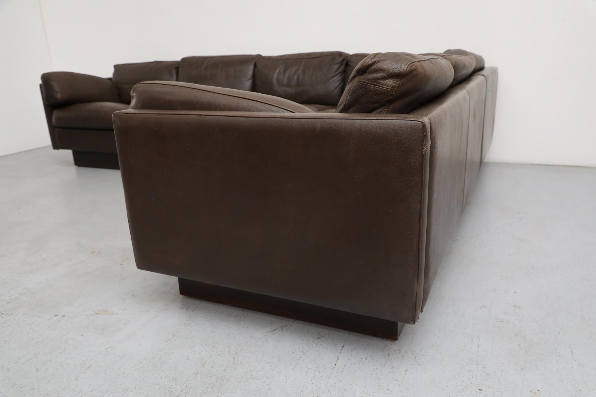 Danois Canapé sectionnel en cuir Georg Thams, milieu du siècle danois, années 1970 en vente