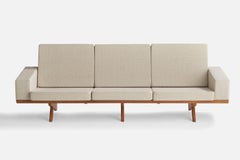 Georg Thams, Sofa, Eiche, Stoff, Dänemark, 1964
