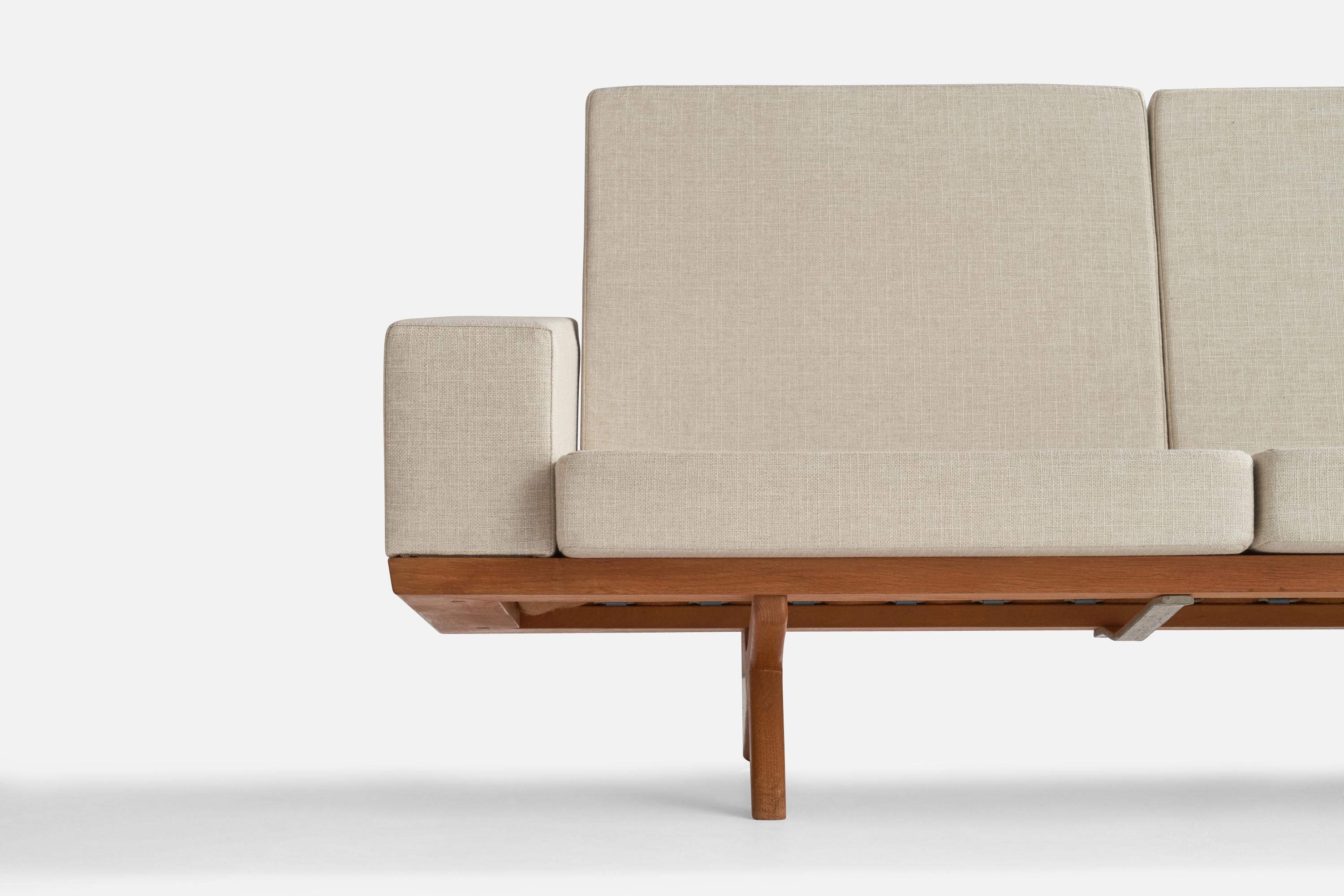 Georg Thams, Sofa, Oak, Fabric, Denmark, 1964 For Sale 1