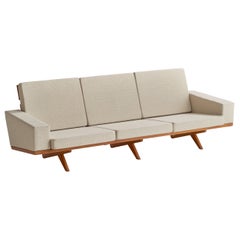 Georg Thams, Sofa, Eiche, Stoff, Dänemark, 1964