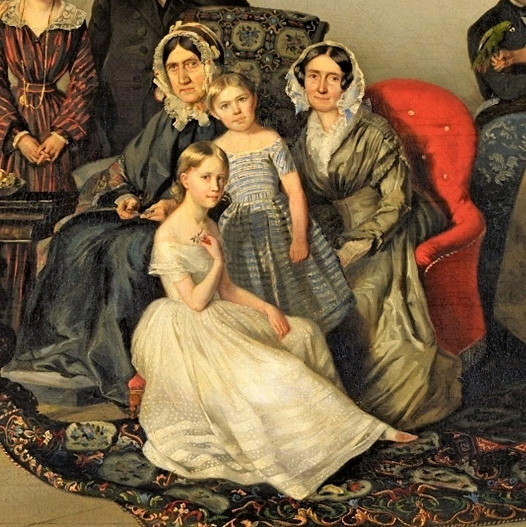 Portrait of the family of Dutchess Adèle Ozarowsk Georg von Bothmann (1810-1891) For Sale 1