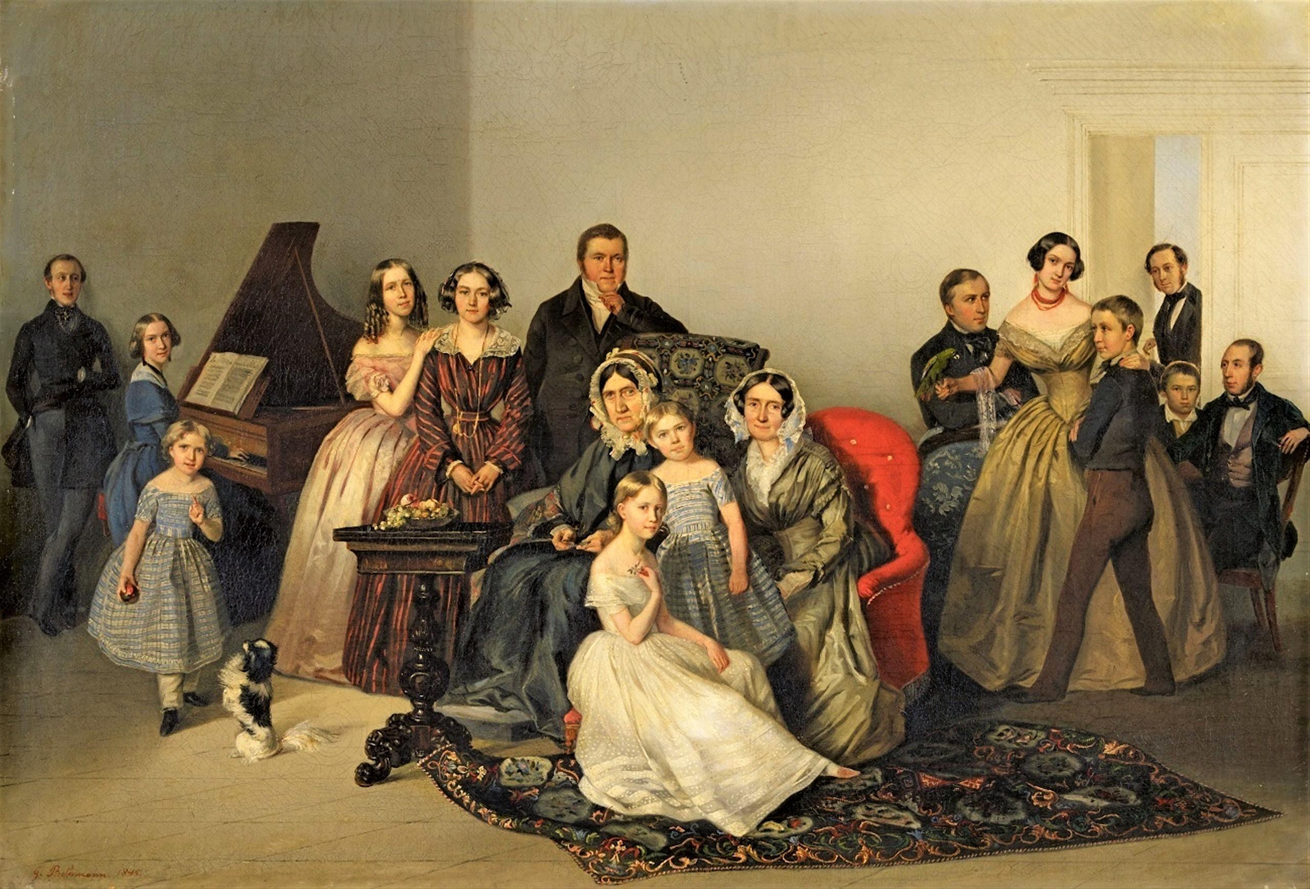 Portrait of the family of Dutchess Adèle Ozarowsk Georg von Bothmann (1810-1891) For Sale 4