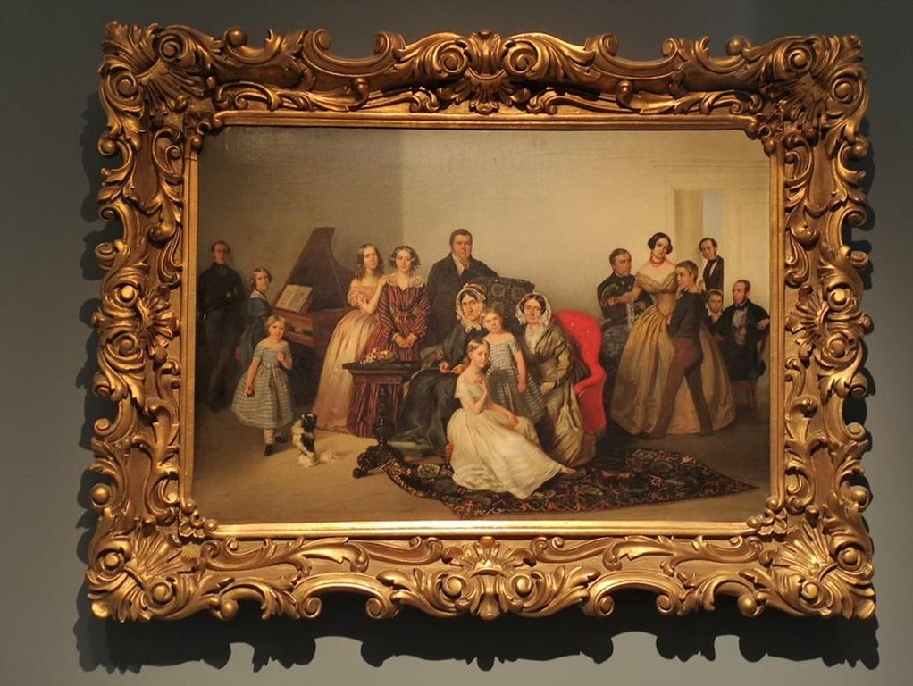 Portrait of the family of Dutchess Adèle Ozarowsk Georg von Bothmann (1810-1891) For Sale 2