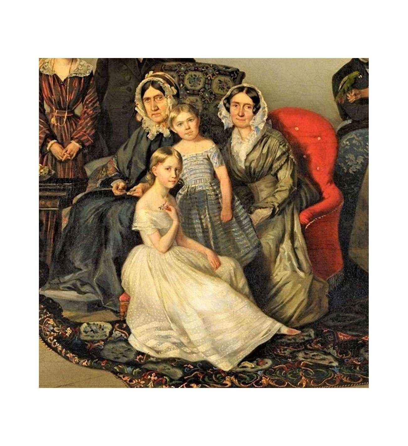 Georg von Bothmann (1810-1891)+Portrait of the family of Dutchess Adèle Ozarowsk in vendita 1