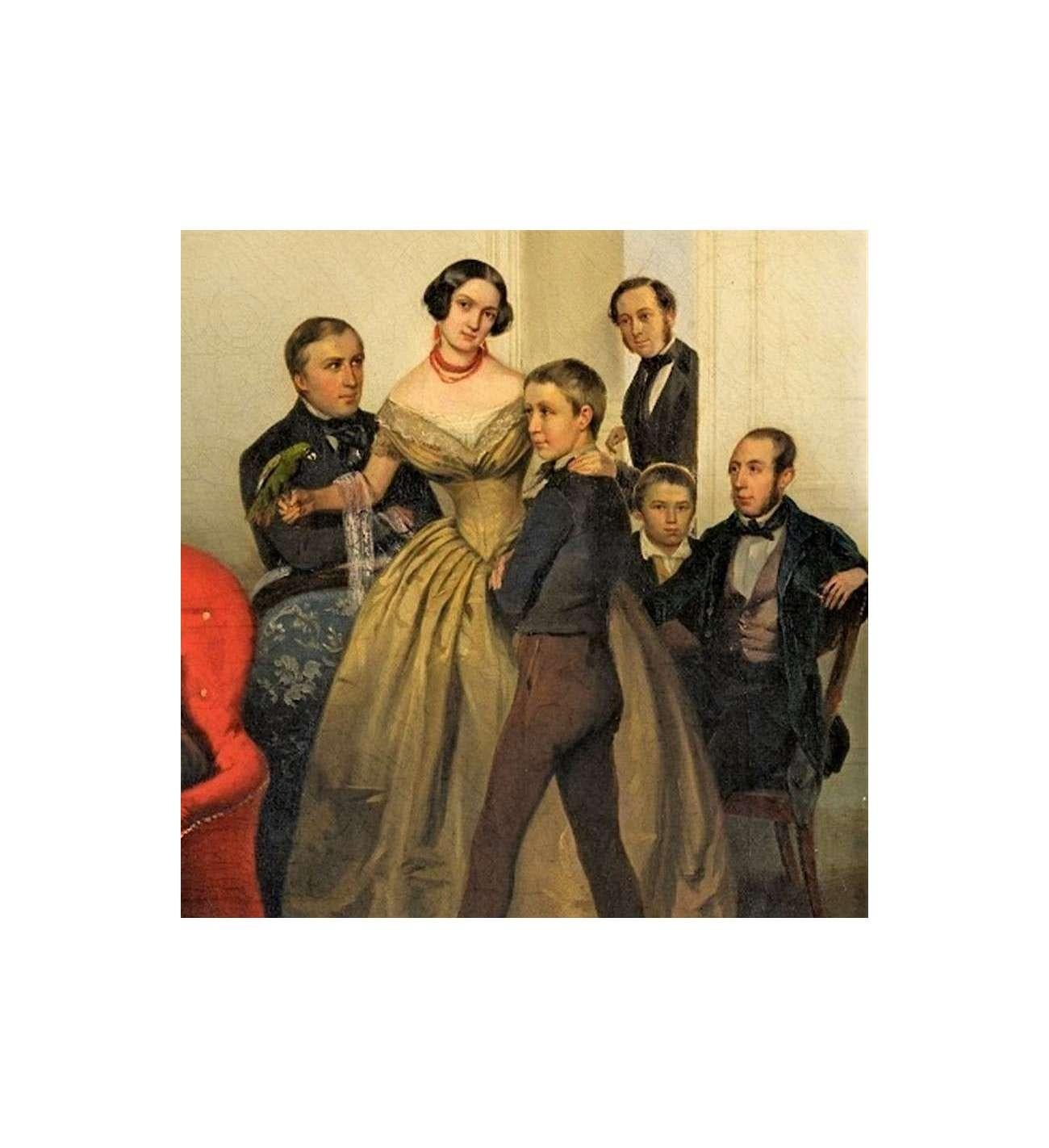 Georg von Bothmann (1810-1891)+Portrait of the family of Dutchess Adèle Ozarowsk in vendita 2