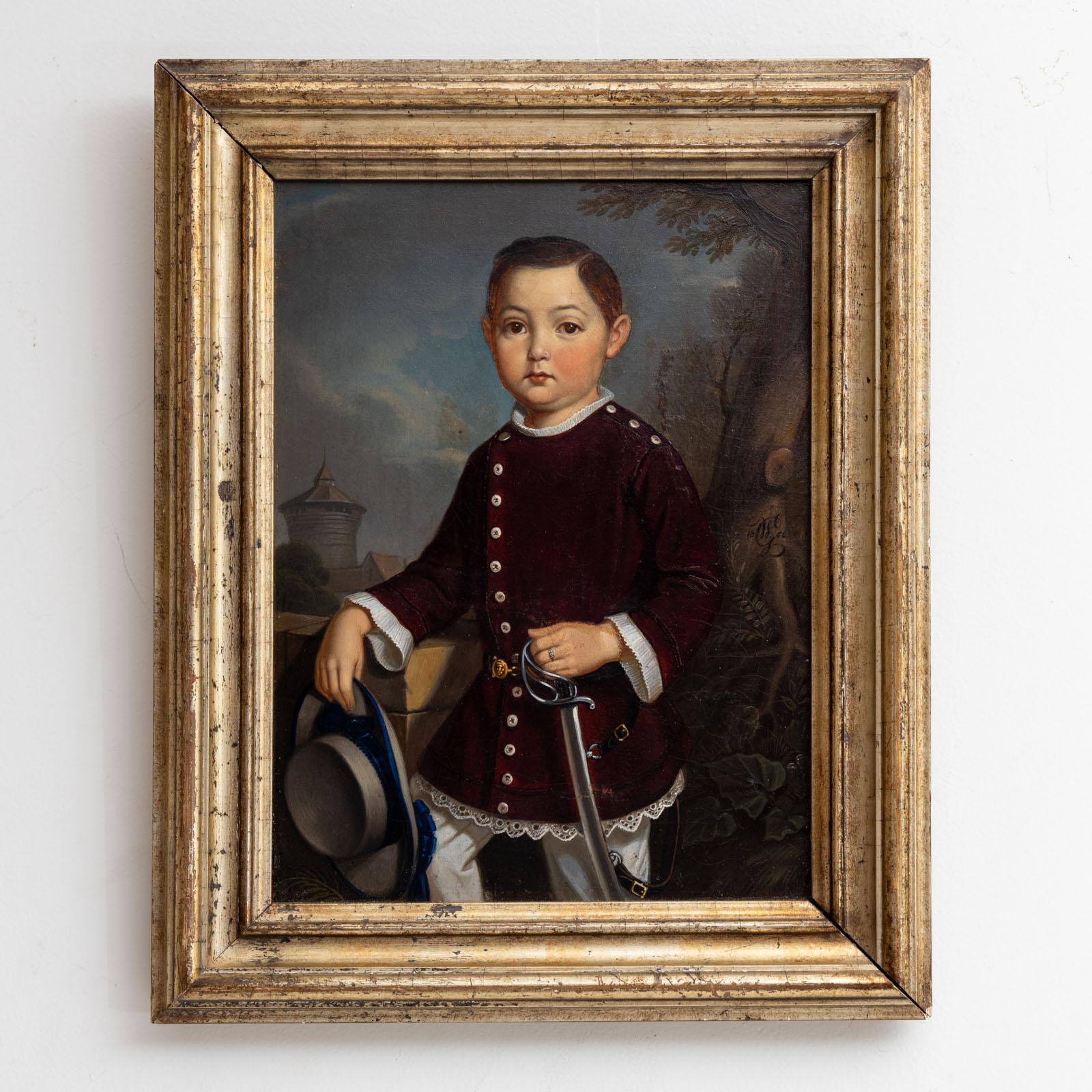 Georg Wilhelm Wanderer (1804-1863), Portrait d'un garçon, Nuremberg 1836 en vente 2