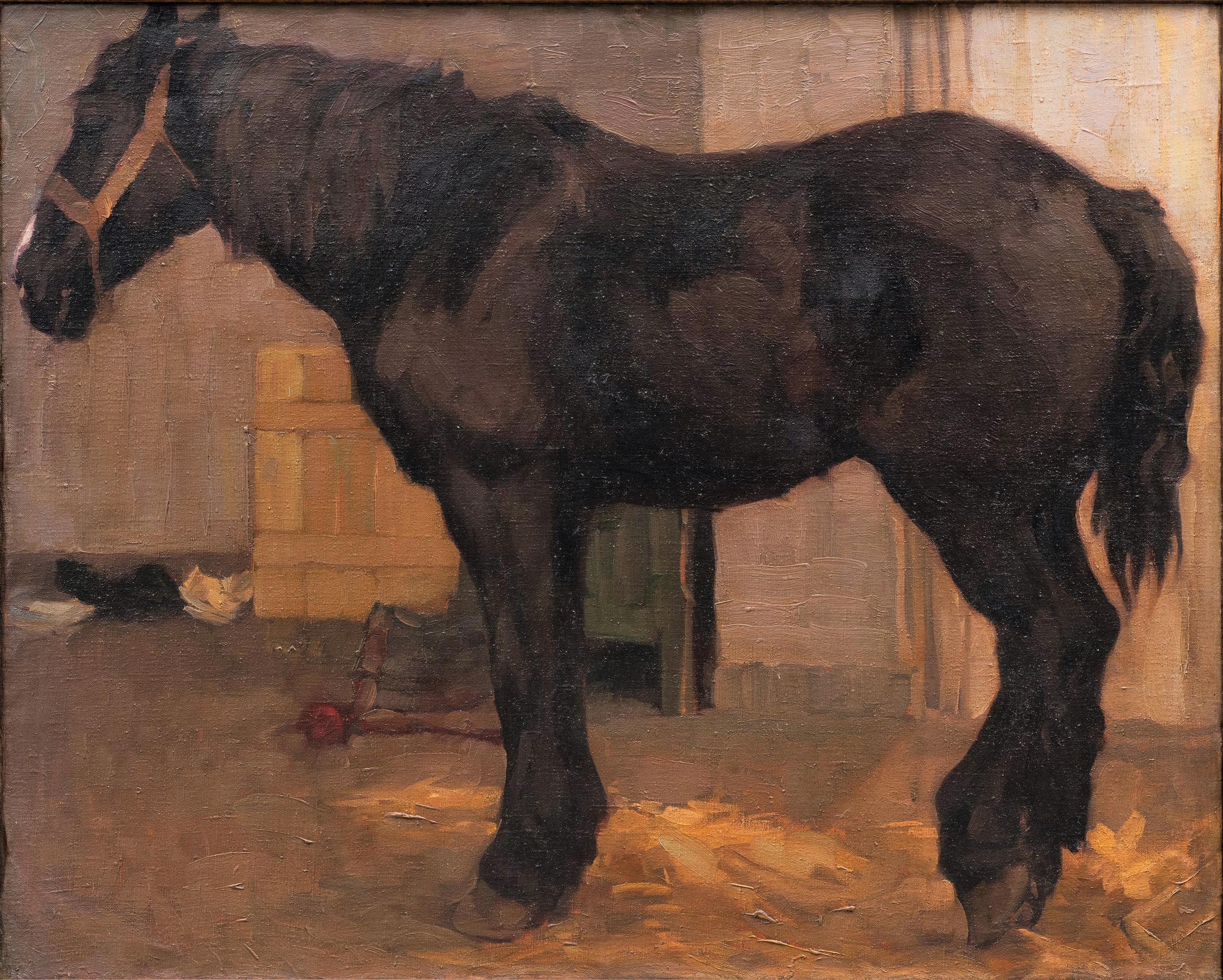 standing horse painting