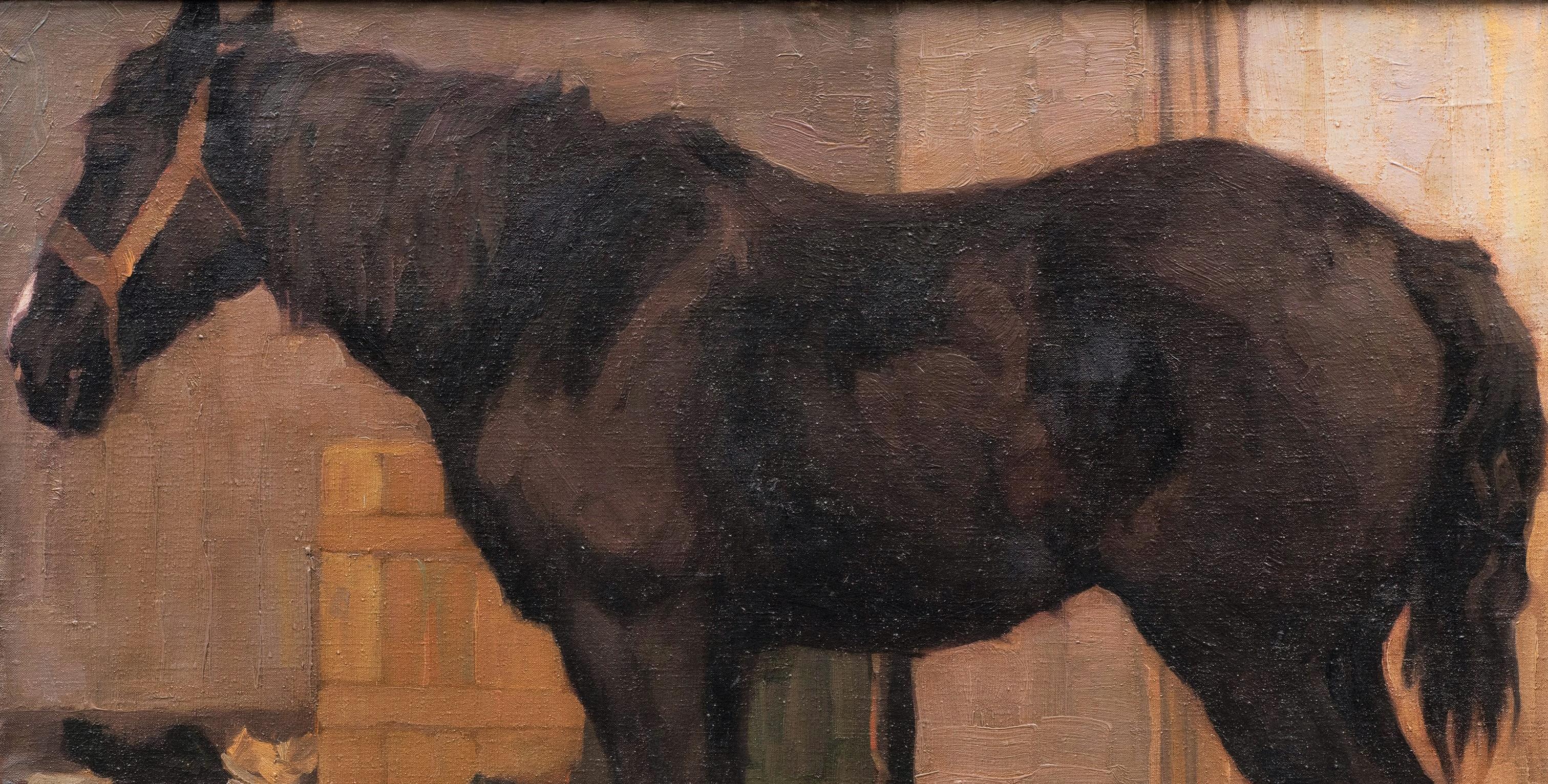 Peinture ancienne de cheval 