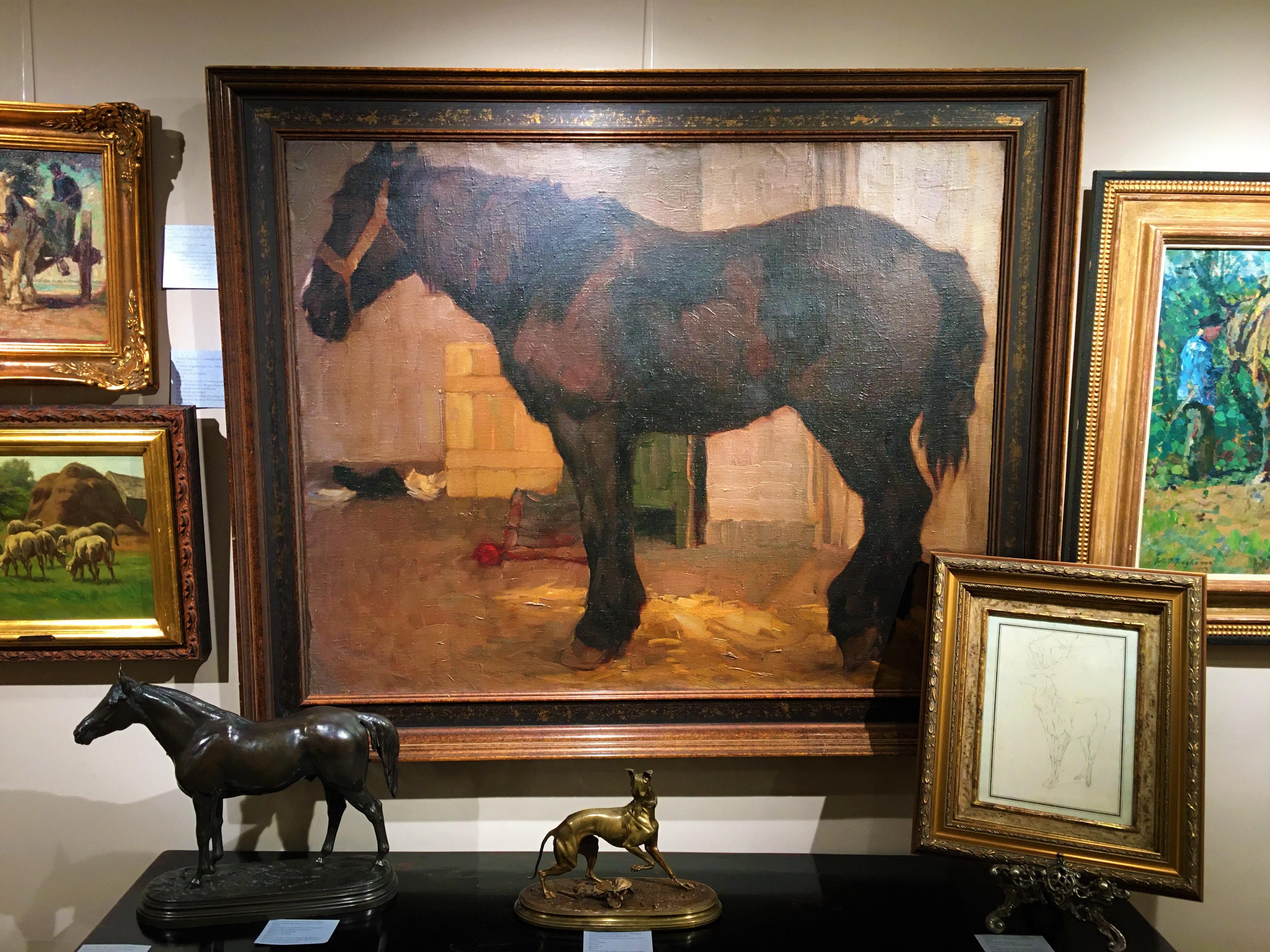 „Very Large Draft Horse Standing in a Barn“ Georg Wolf (Deutsch, 1882-1962) im Angebot 11