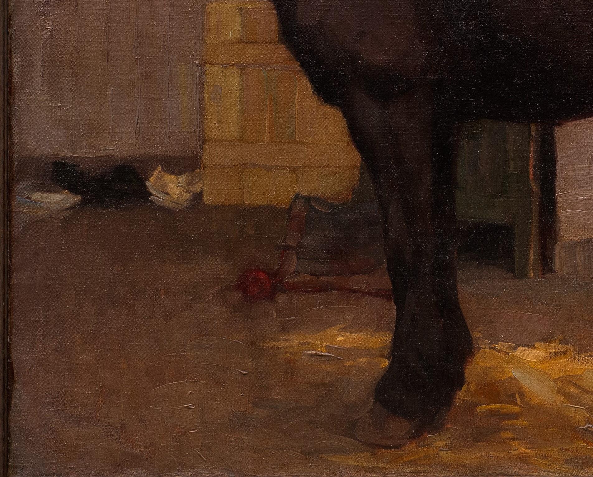 „Very Large Draft Horse Standing in a Barn“ Georg Wolf (Deutsch, 1882-1962) im Angebot 8