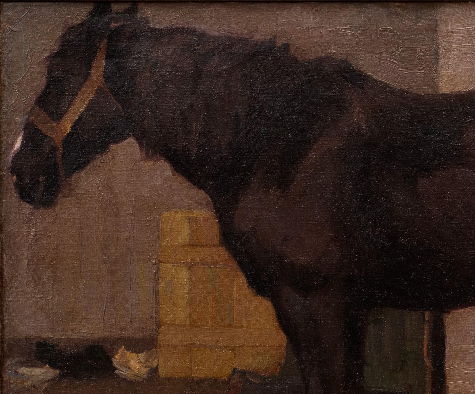 „Very Large Draft Horse Standing in a Barn“ Georg Wolf (Deutsch, 1882-1962) im Angebot 6
