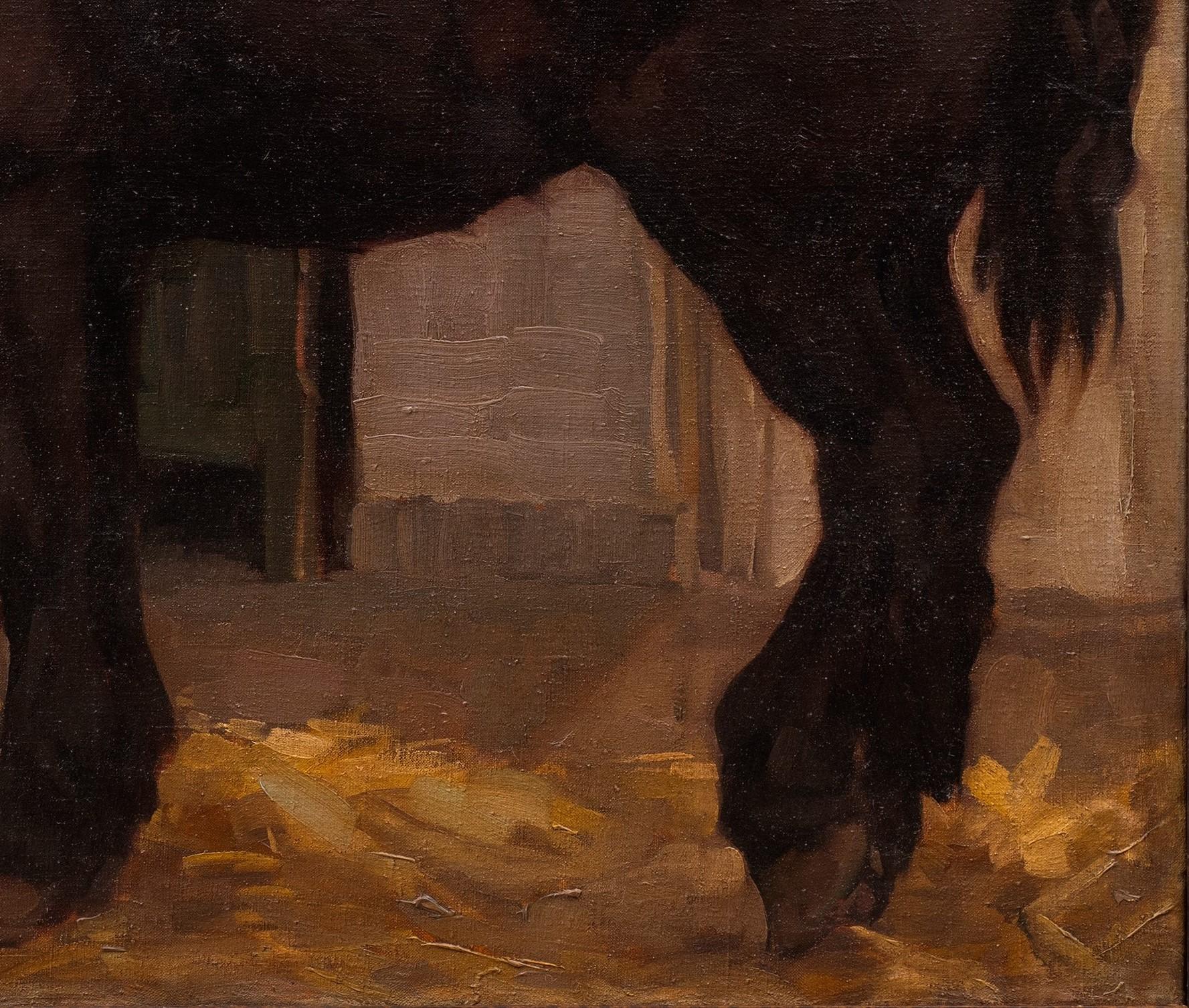 „Very Large Draft Horse Standing in a Barn“ Georg Wolf (Deutsch, 1882-1962) im Angebot 9