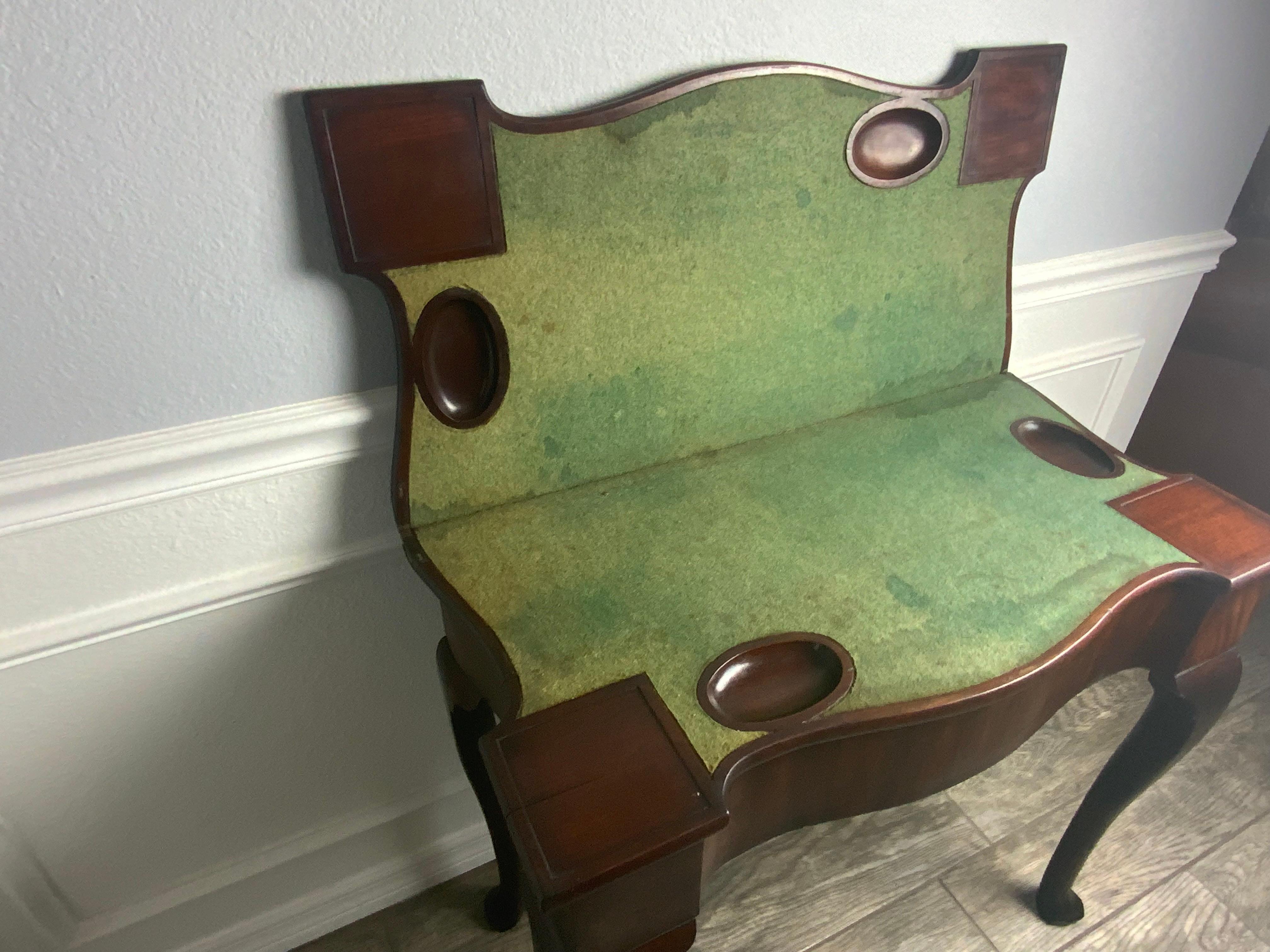 English George 11 Mahogany Card Table For Sale