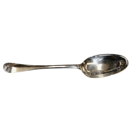 George 11 Scottish Silver Table Spoon Made By John Glen Glasgow Circa 1743