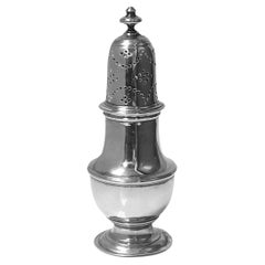 George 11 Silver Pepper Caster London 1737 George Greenhill Jones