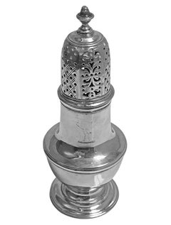 George 11 Silver Pepper Caster London 1755 I.W