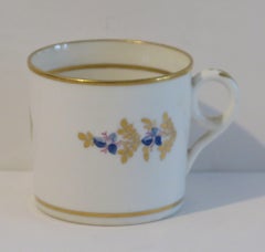 George 111 Early Minton Porcelain Coffee Can Hand Painted  Pattern 76, Ca 1805