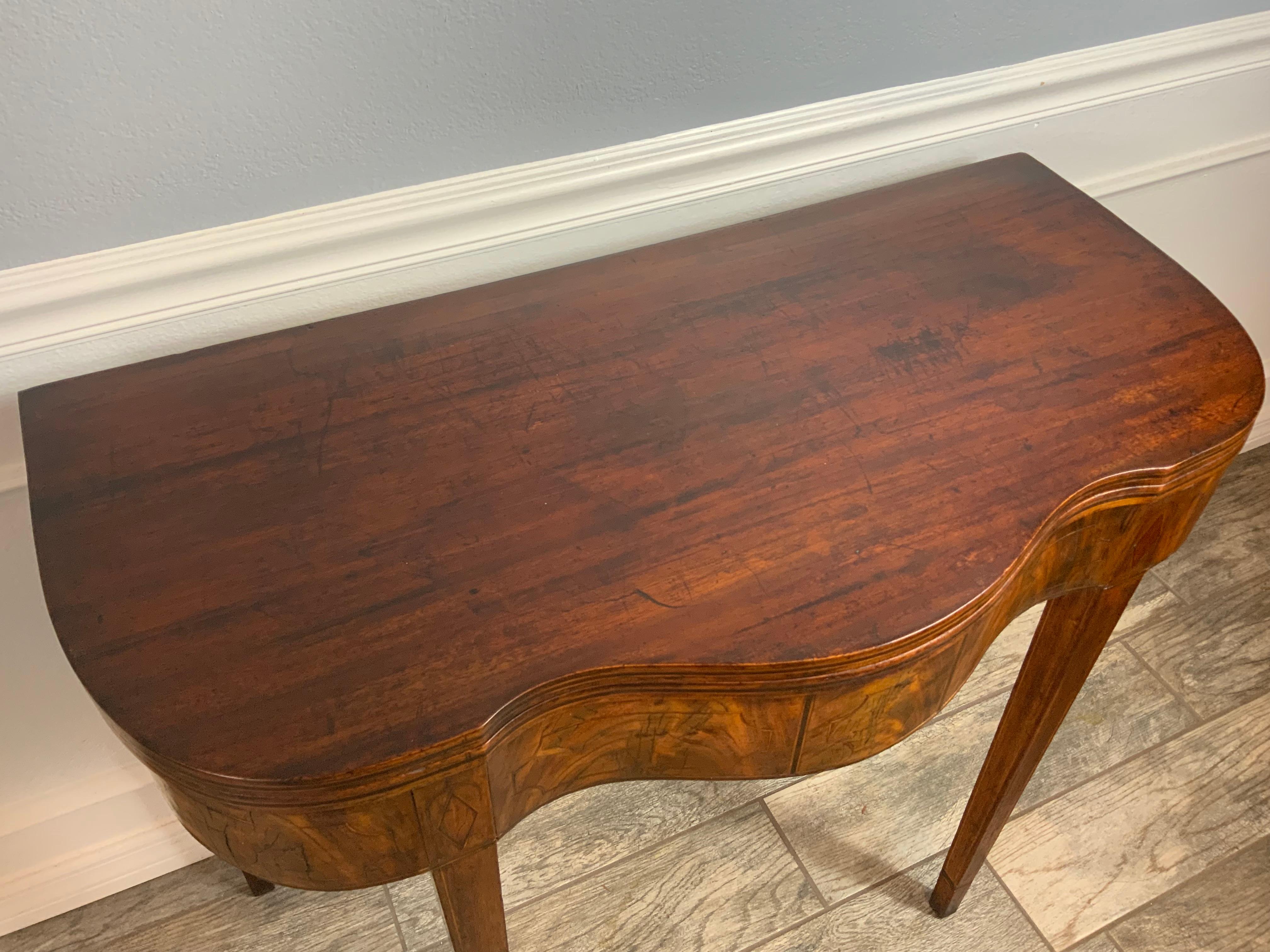 George 111 Mahogany Card Table In Good Condition For Sale In Bradenton, FL