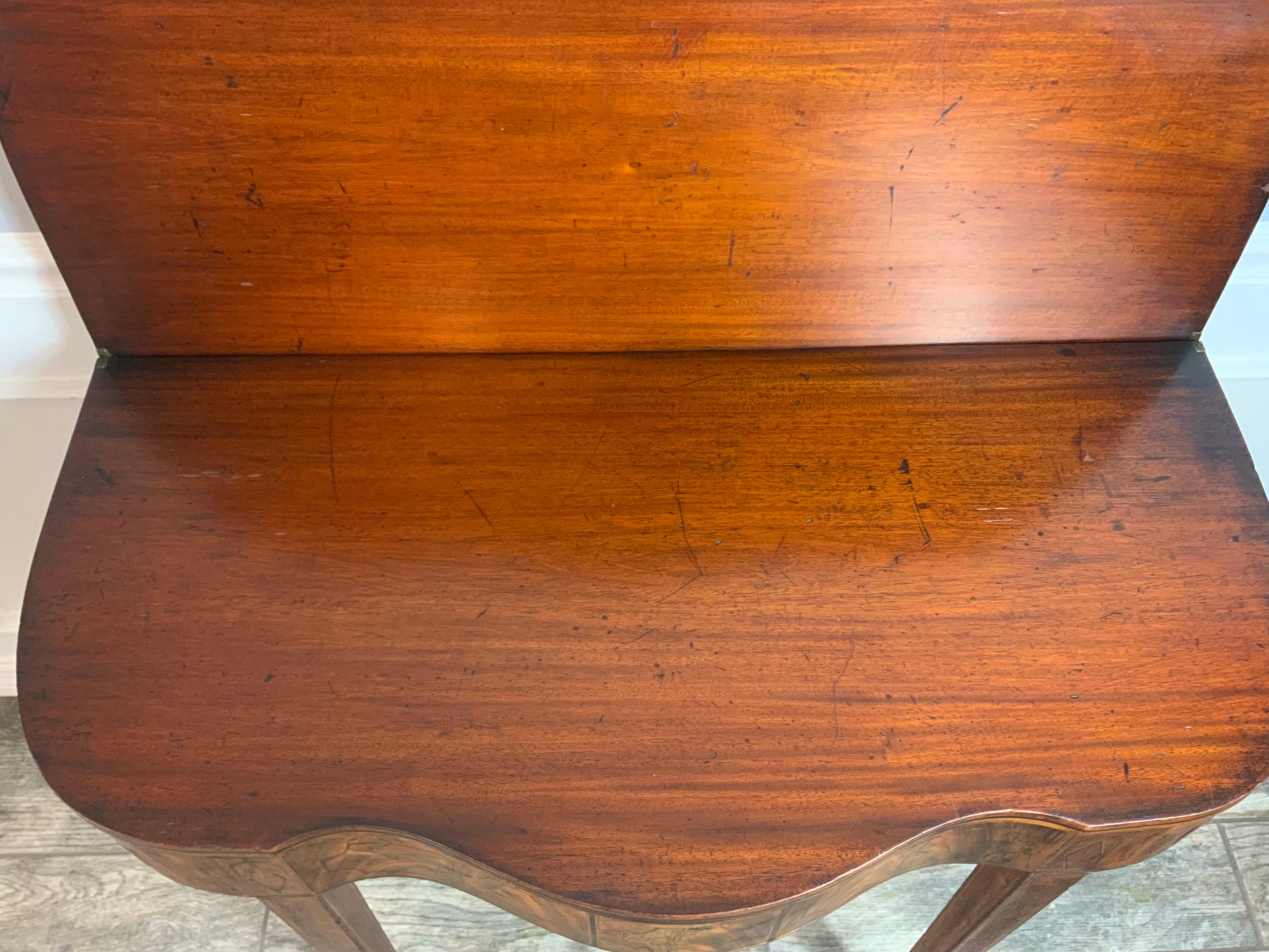18th Century George 111 Mahogany Card Table For Sale