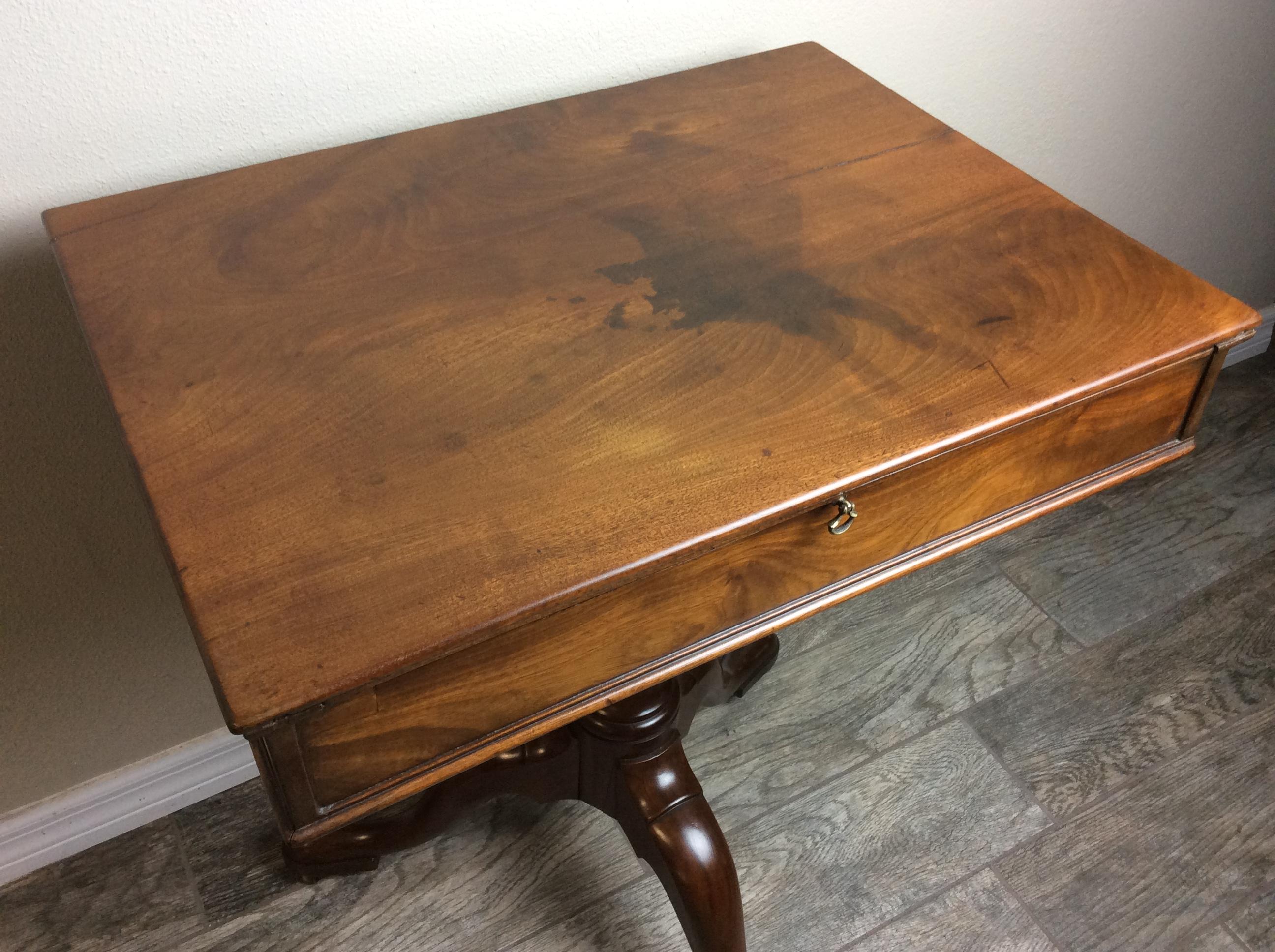 18th Century George 111 Mahogany Work / Writing Table For Sale
