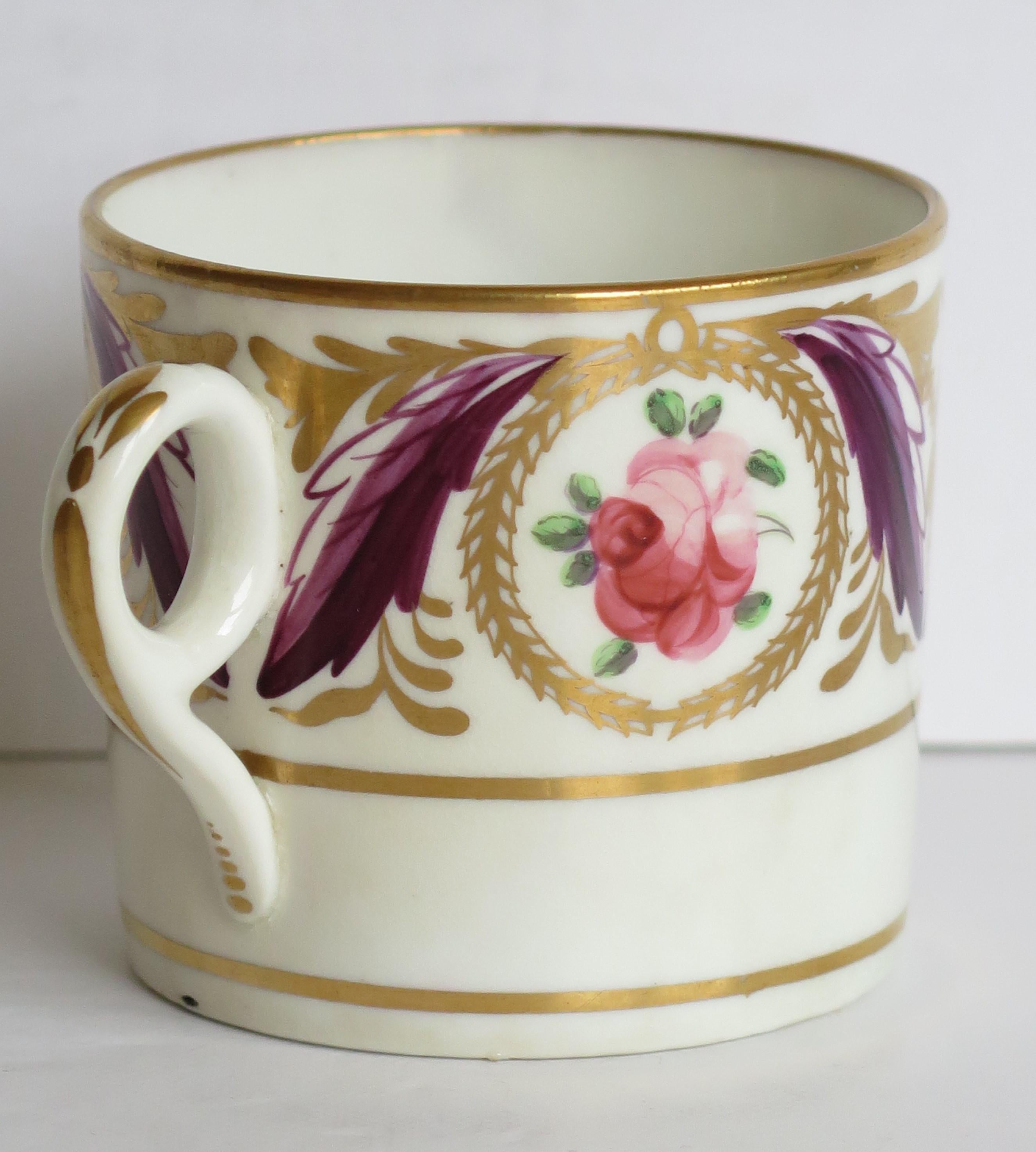 Canne à café en porcelaine de George 111 Minton peinte à la main à motif 791, vers 1805 en vente 5