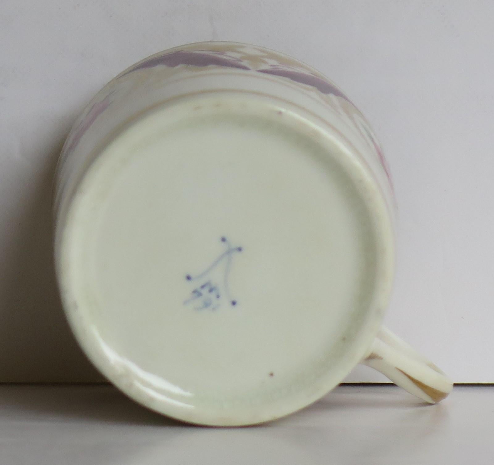Canne à café en porcelaine de George 111 Minton peinte à la main à motif 791, vers 1805 en vente 7