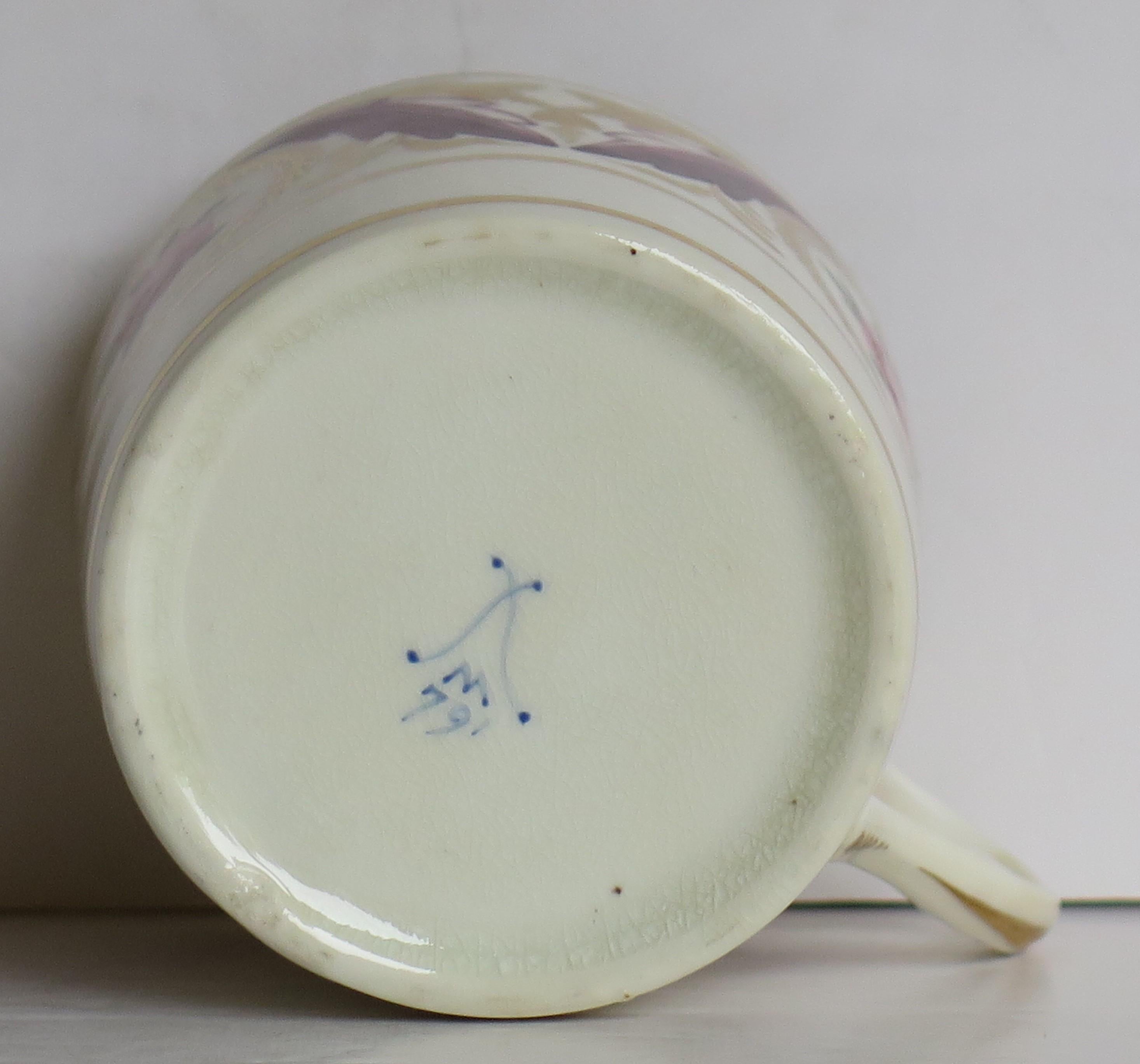 Canne à café en porcelaine de George 111 Minton peinte à la main à motif 791, vers 1805 en vente 8
