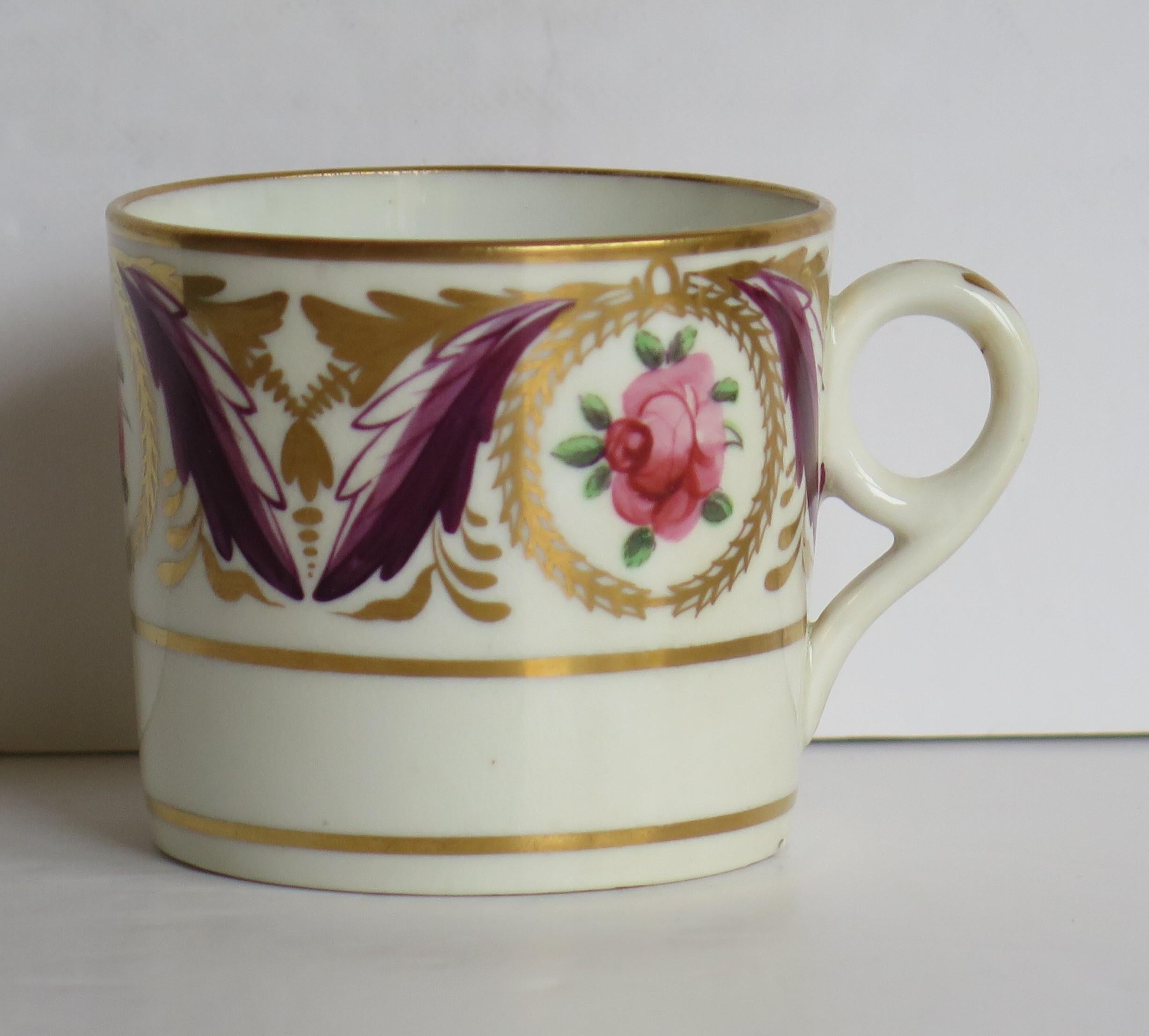 George III Canne à café en porcelaine de George 111 Minton peinte à la main à motif 791, vers 1805 en vente