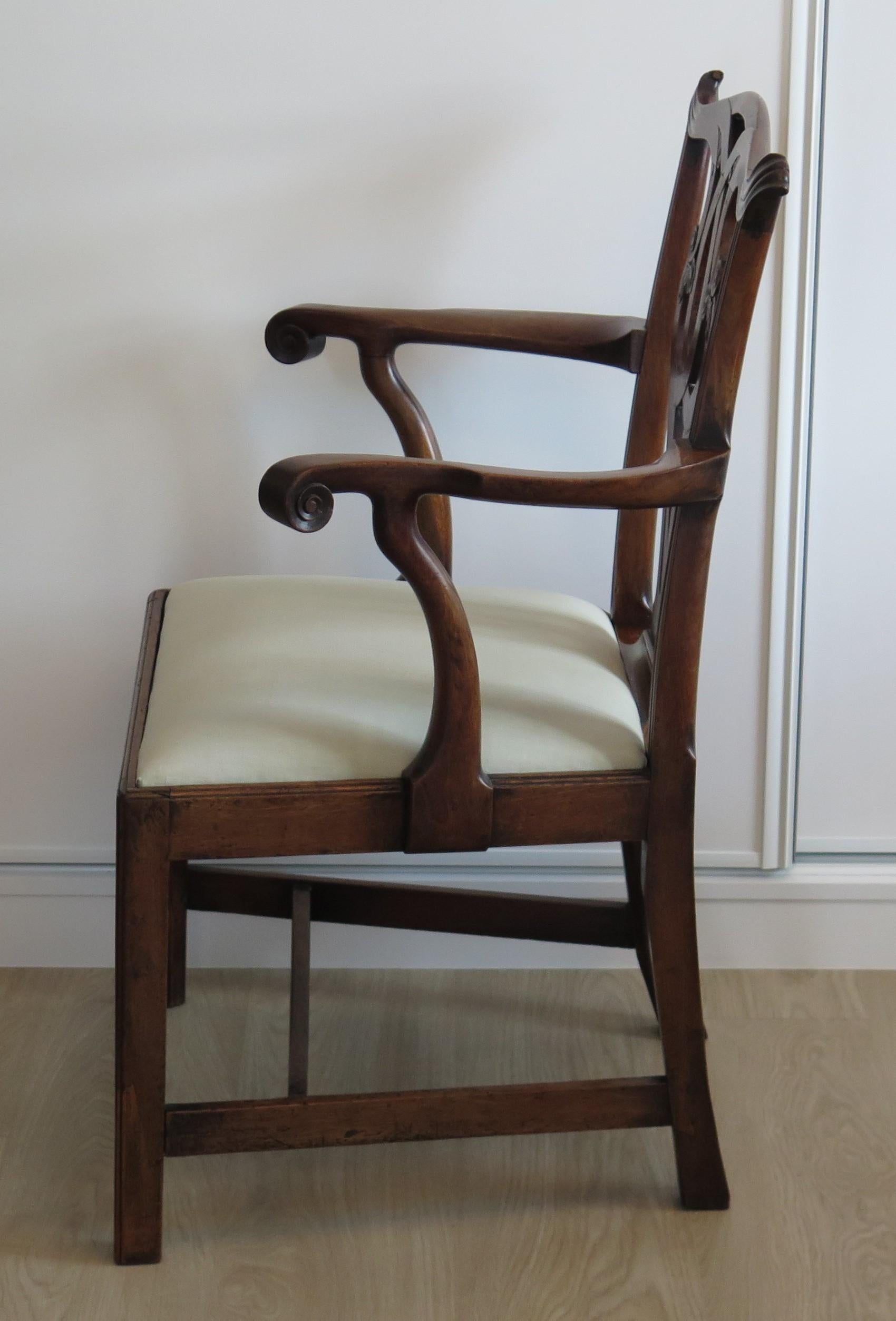 George 111 period Chippendale Arm Chair finely carved, Circa 1760 For Sale 2