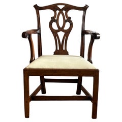 Used George 111 period Chippendale Arm Chair finely carved, Circa 1760