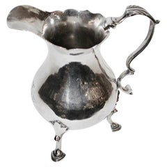 George 111 Silver Cream Jug on 3 Cast Hoof Feet, London, 1768