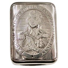 George 111 Nelson Vinaigrette in argento di Matthew Linwood Birmingham 1805