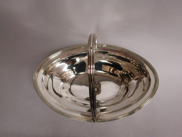 George 111 Silver Oval Shaped Sweet Basket, Dated 1801, John Emes, London For Sale 2