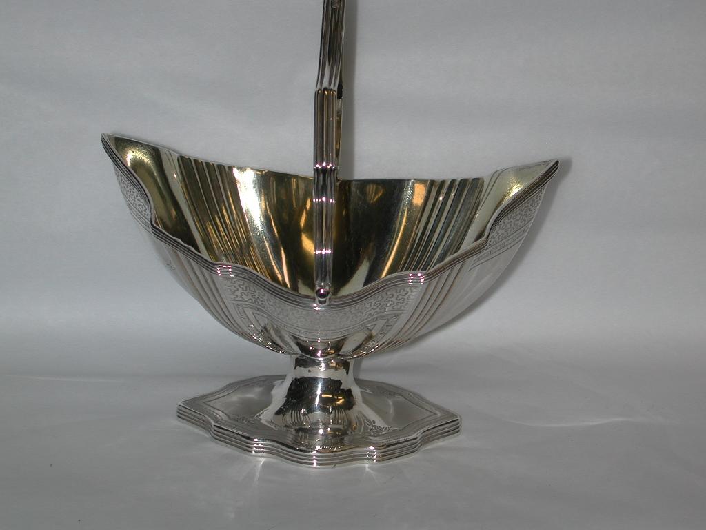 George 111 Silver Sugar Basket, Made by Peter & Anne Bateman, 1794, London Assay 1