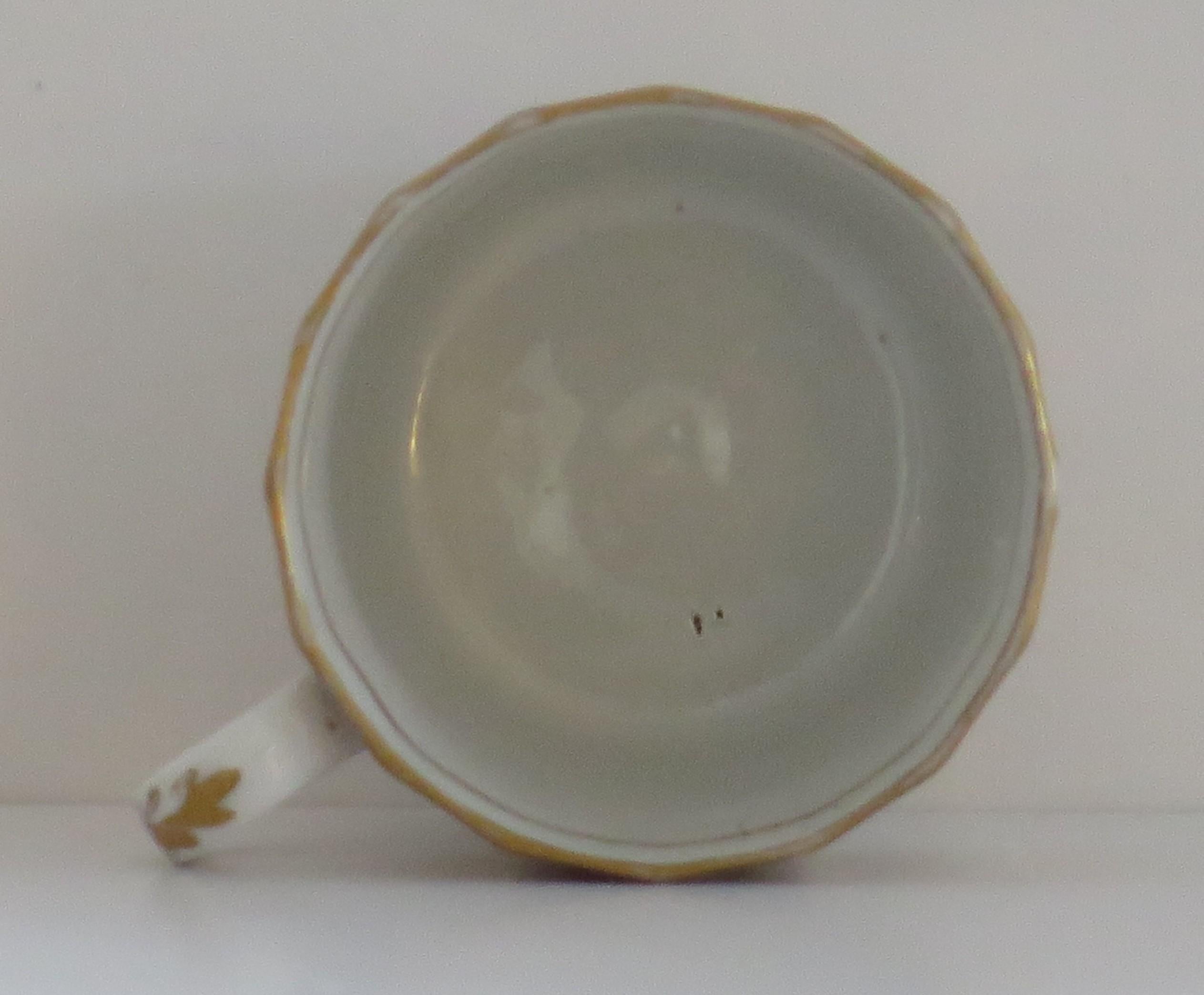 18th Century George 111rd Porcelain Coffee Can by New Hall Hamilton Flute, circa 1815 For Sale