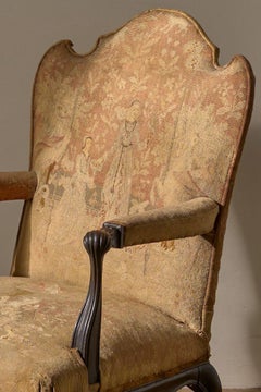 Irischer Sessel im George-Inness-Stil mit Gobelin-Stoff